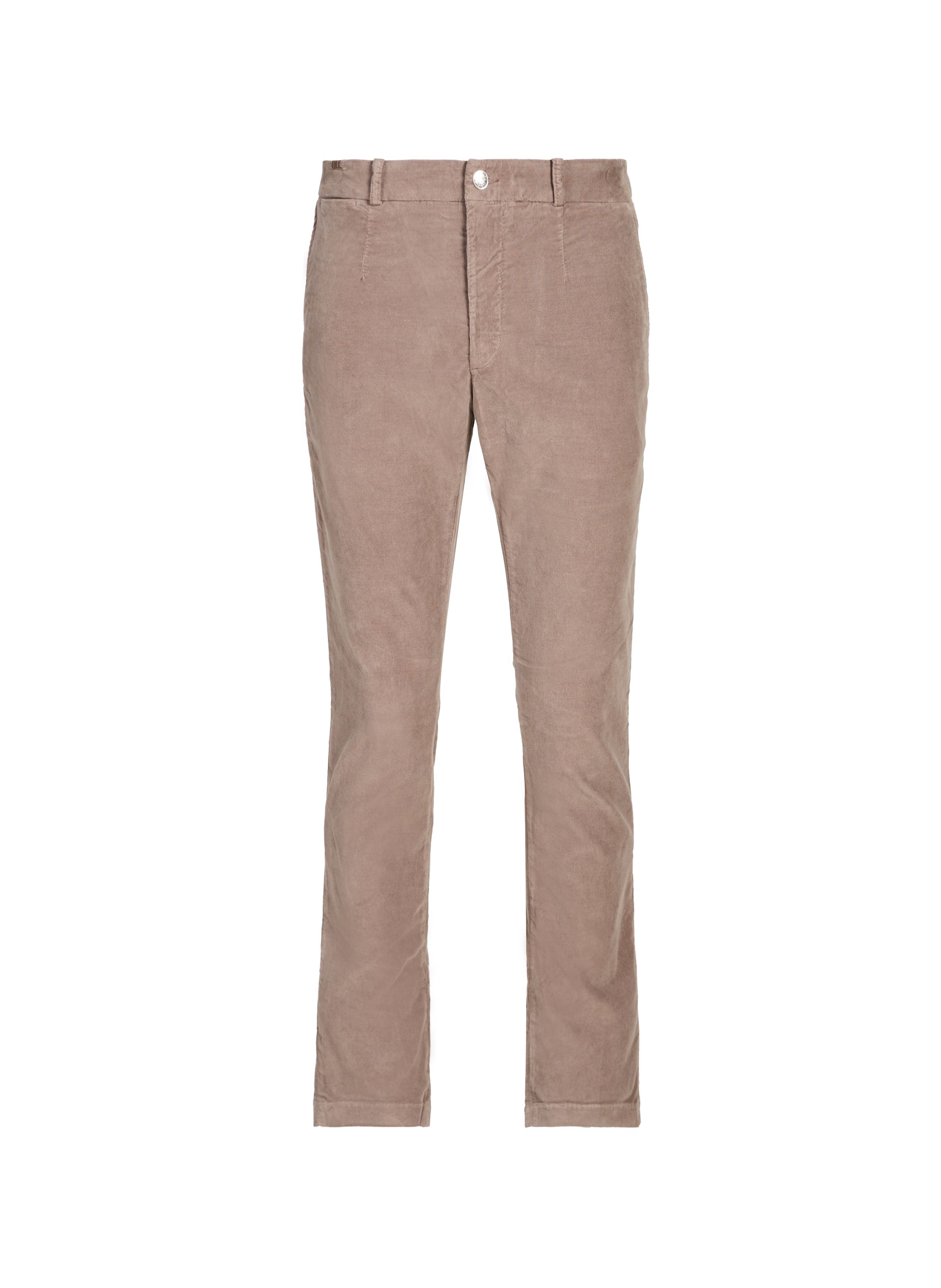 NOTIFY Pantalon velours côtelé en coton mélangé Beige