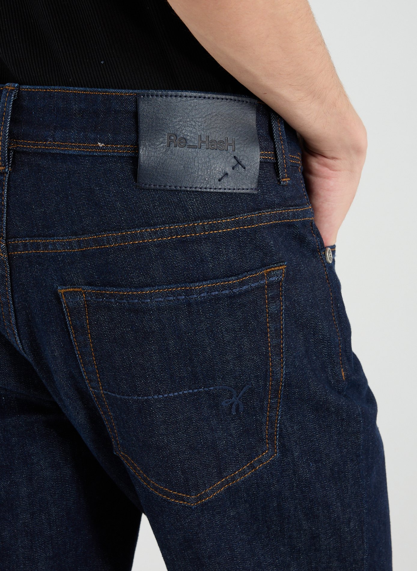 Cotton-blend slim-fit jeans RE HASH Blue