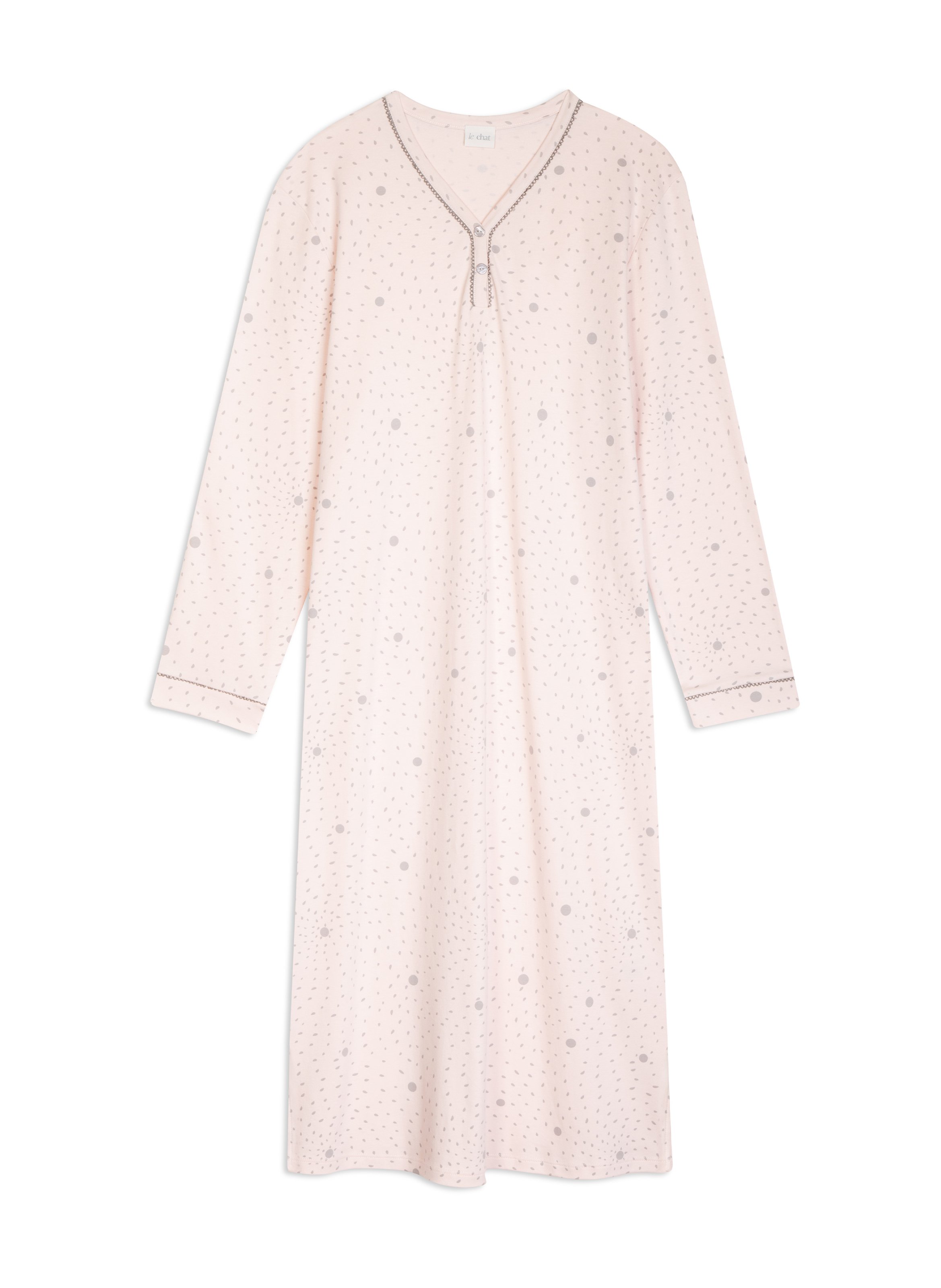 Chemise de nuit en coton cosy 111 LE CHAT Multicolore