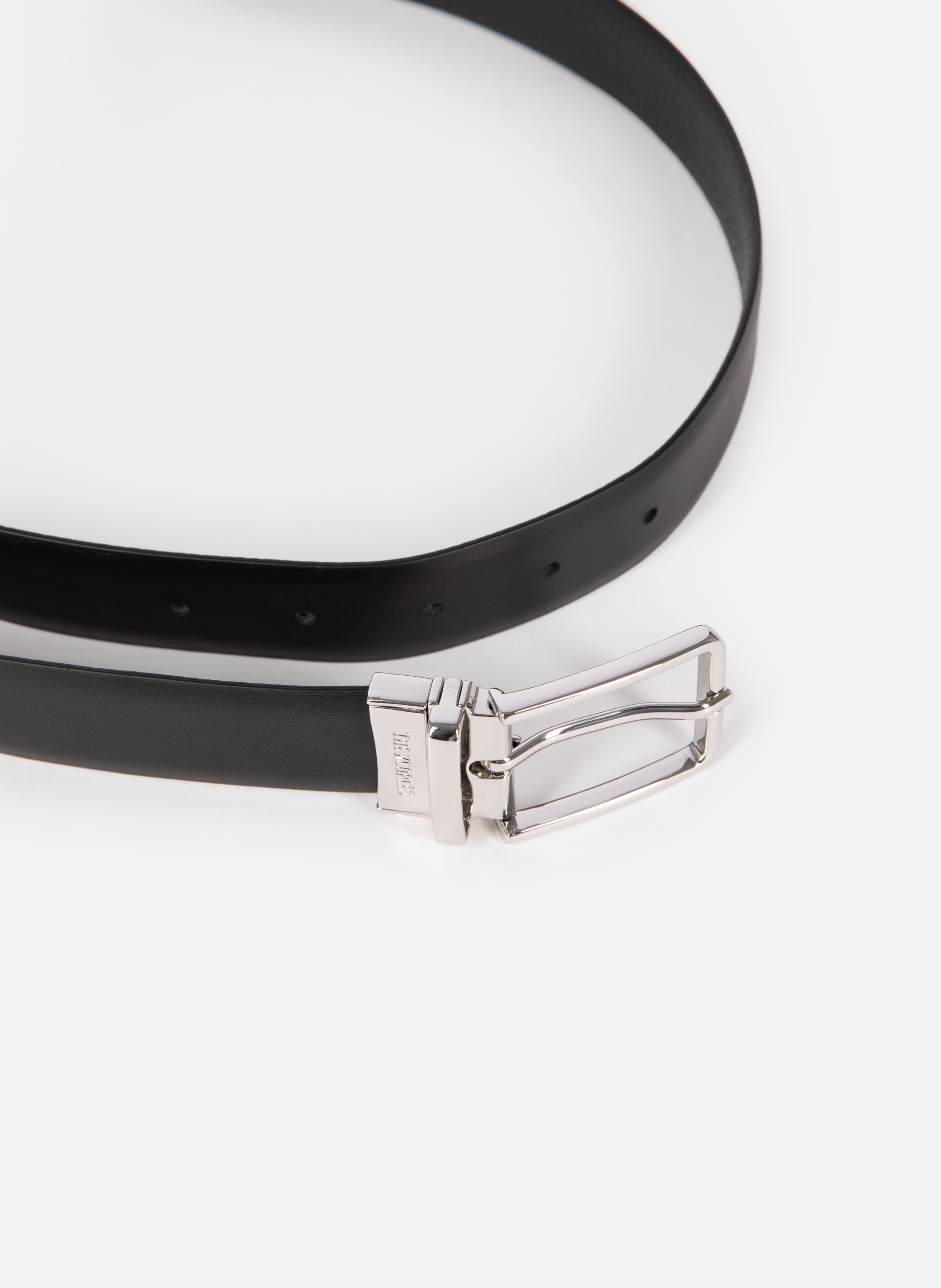 Ceinture réversible en cuir grainé THE KOOPLES Noir