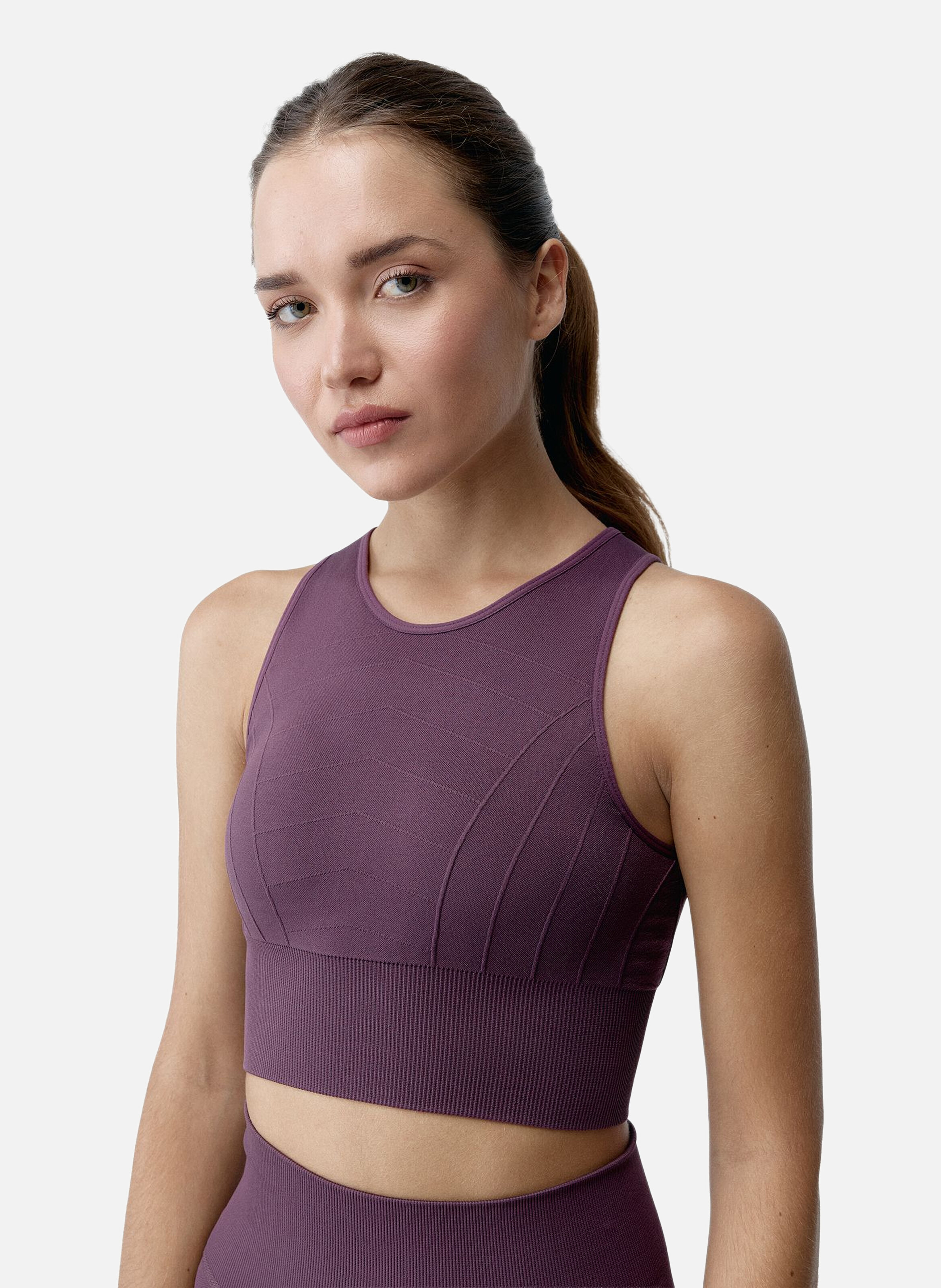 Brassière de sport seamless fixation moyenne hanna  Violet