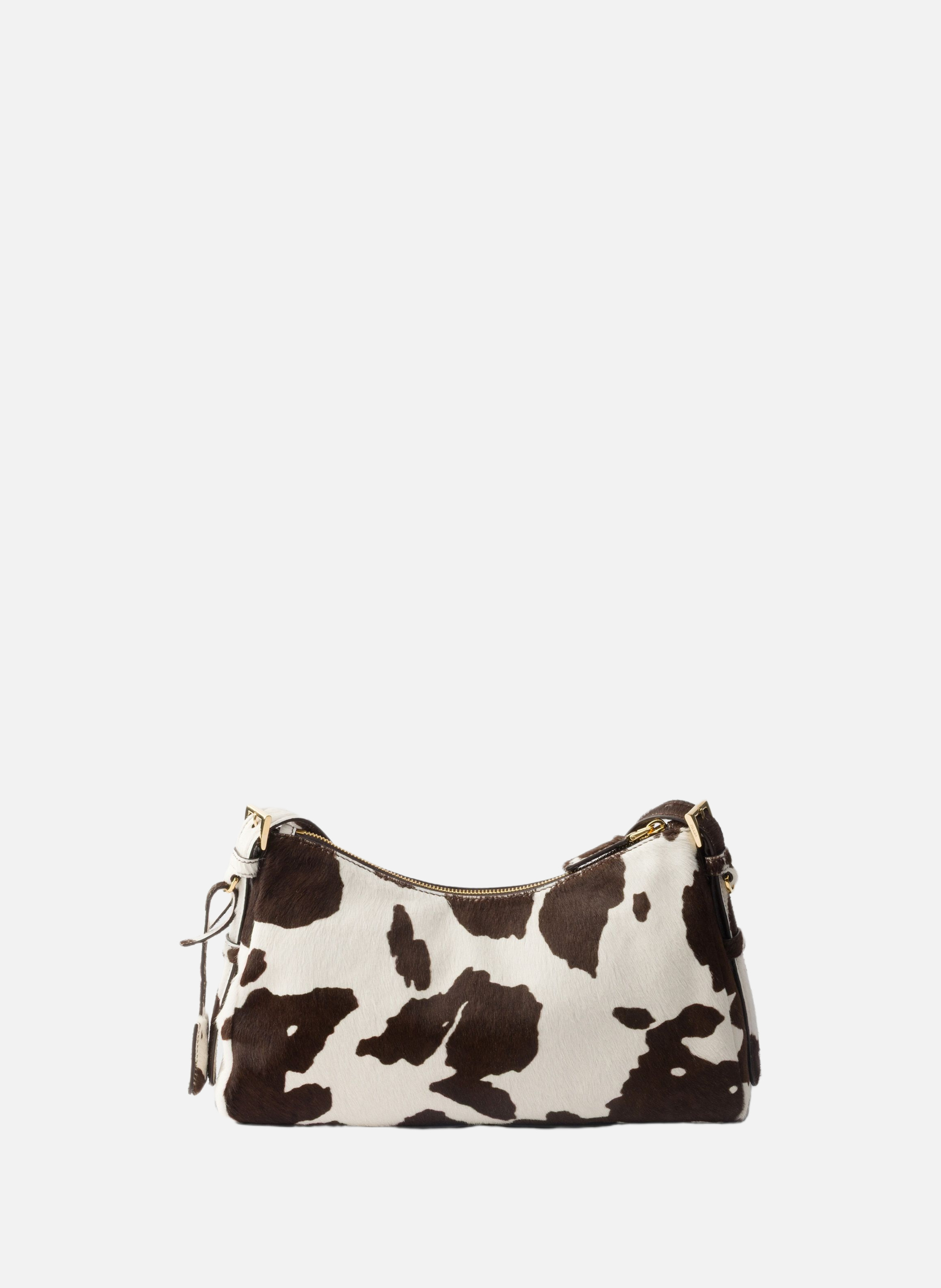 Sac porté épaule prada aimée en cuir imprimé PRADA Blanc