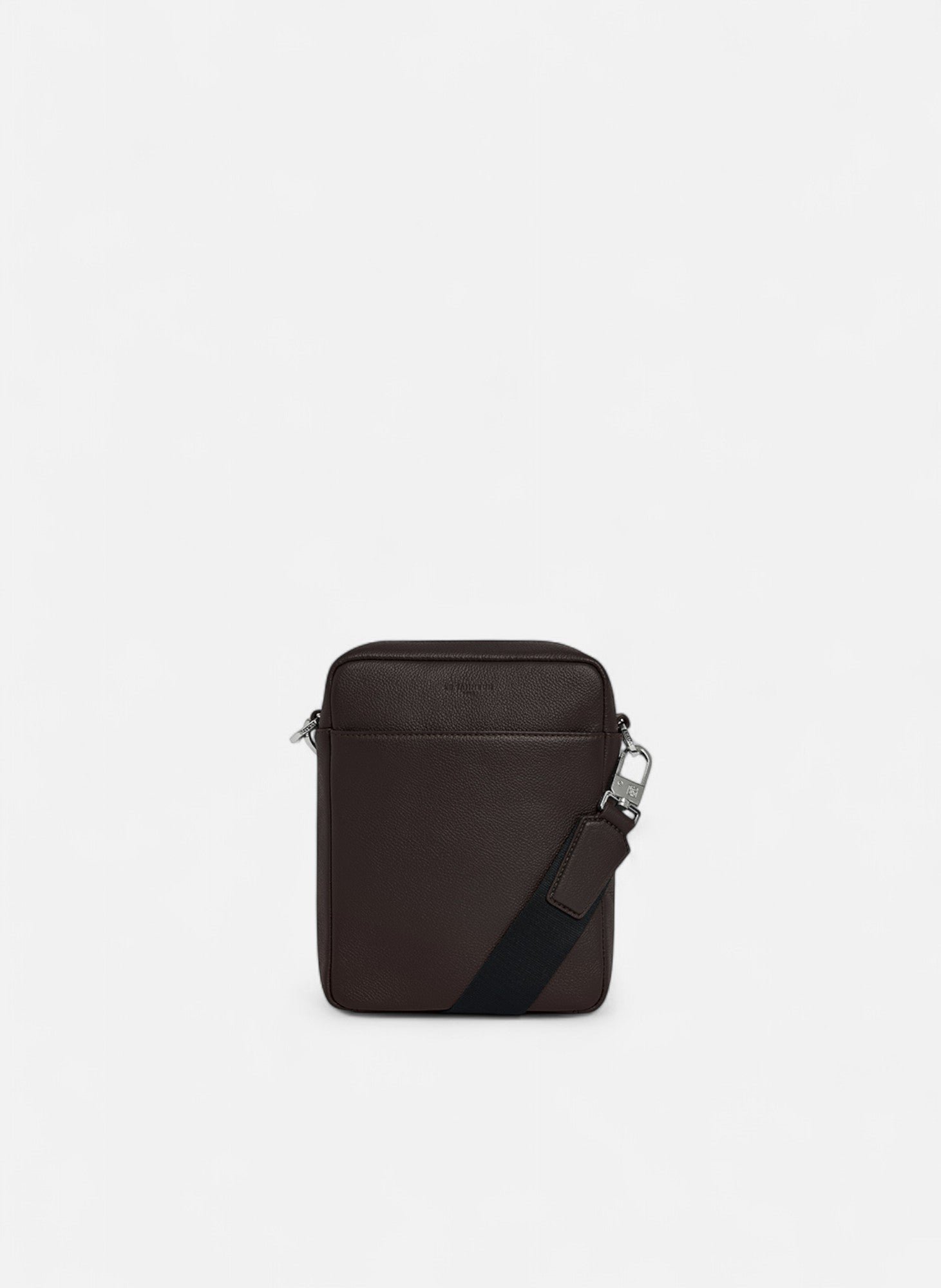 Petite sacoche zippée marceau en cuir grainé LE TANNEUR Marron