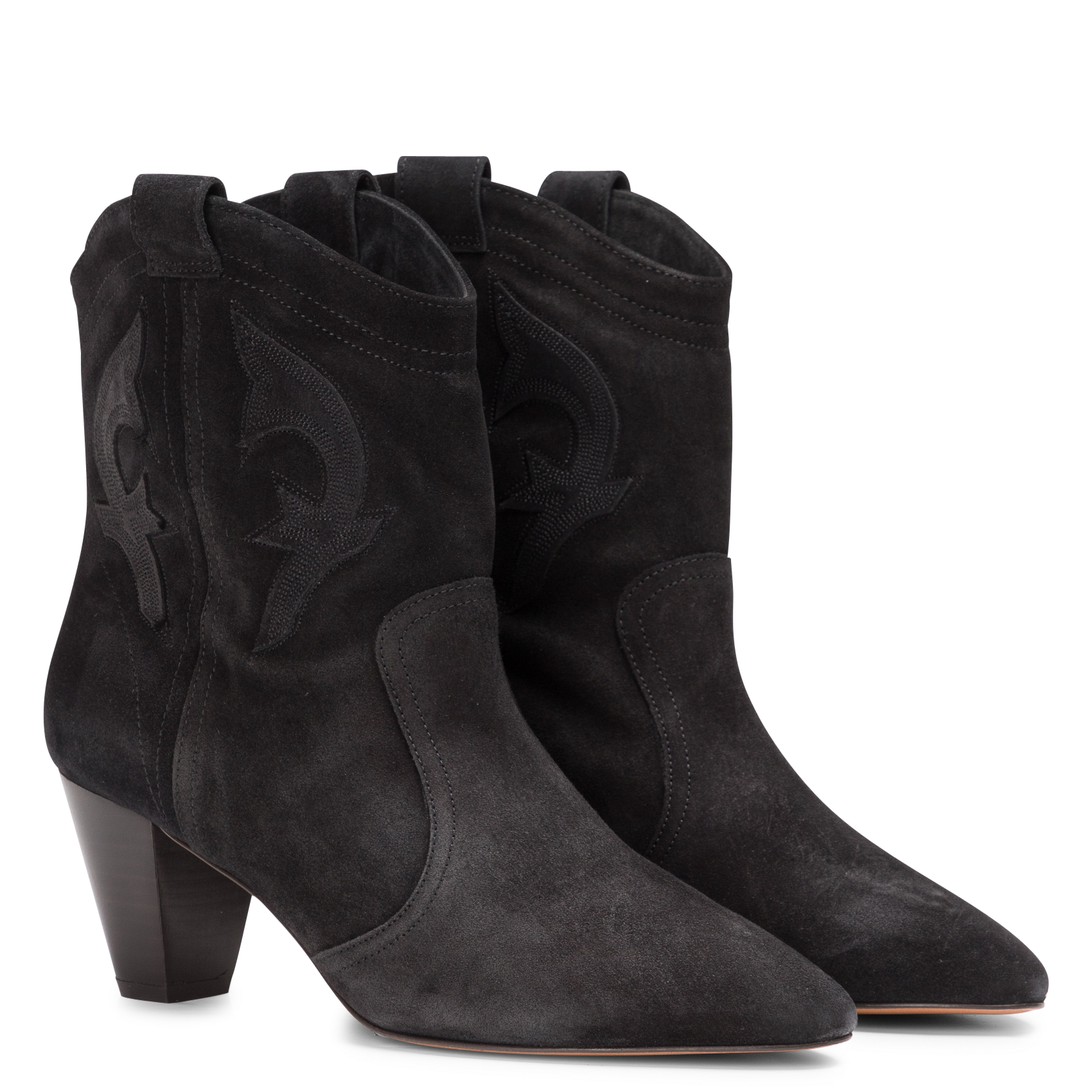 Bottines en cuir de vachette casey BA&SH Noir