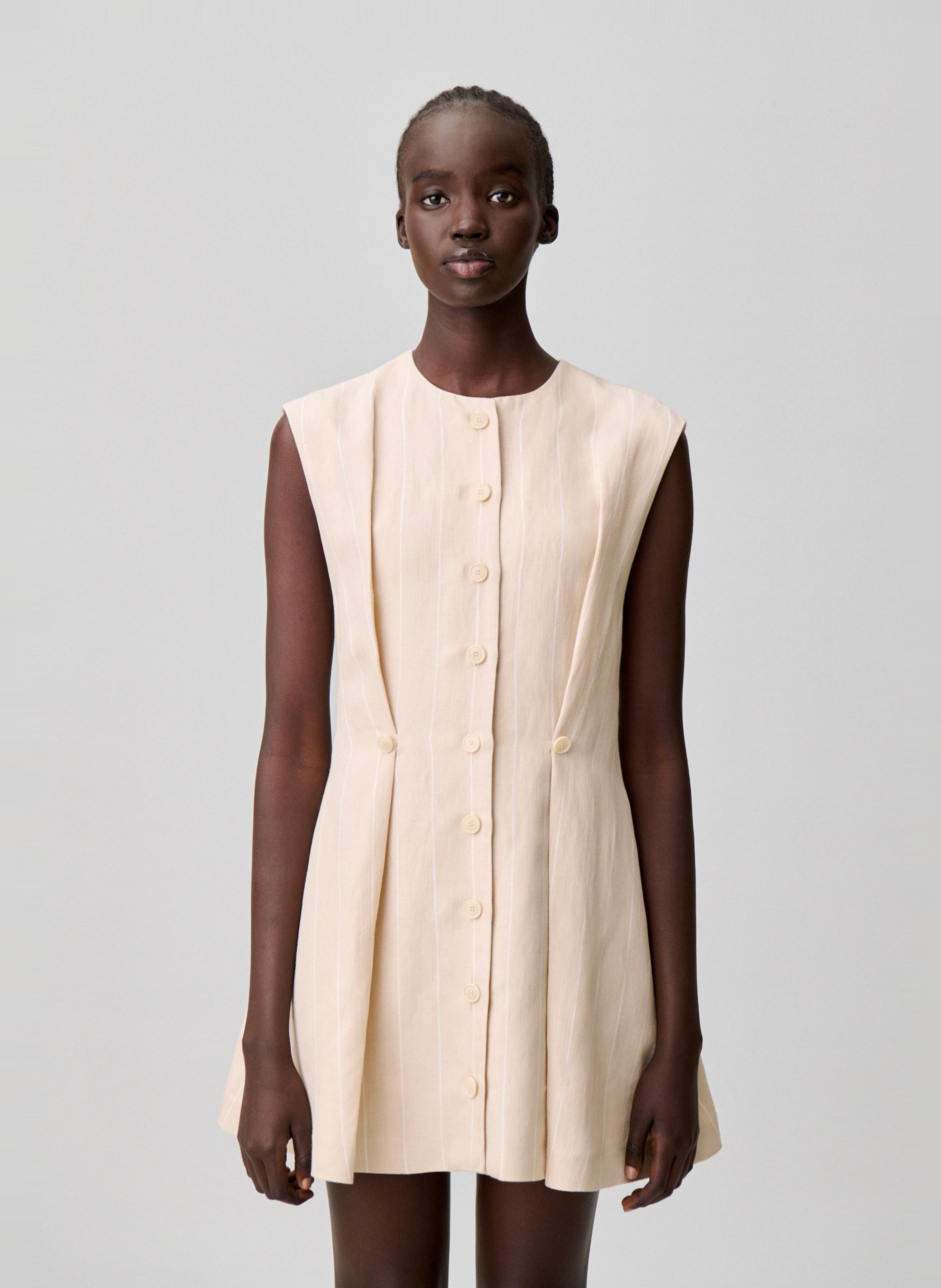 Robe court col rond CLAUDIE PIERLOT Beige