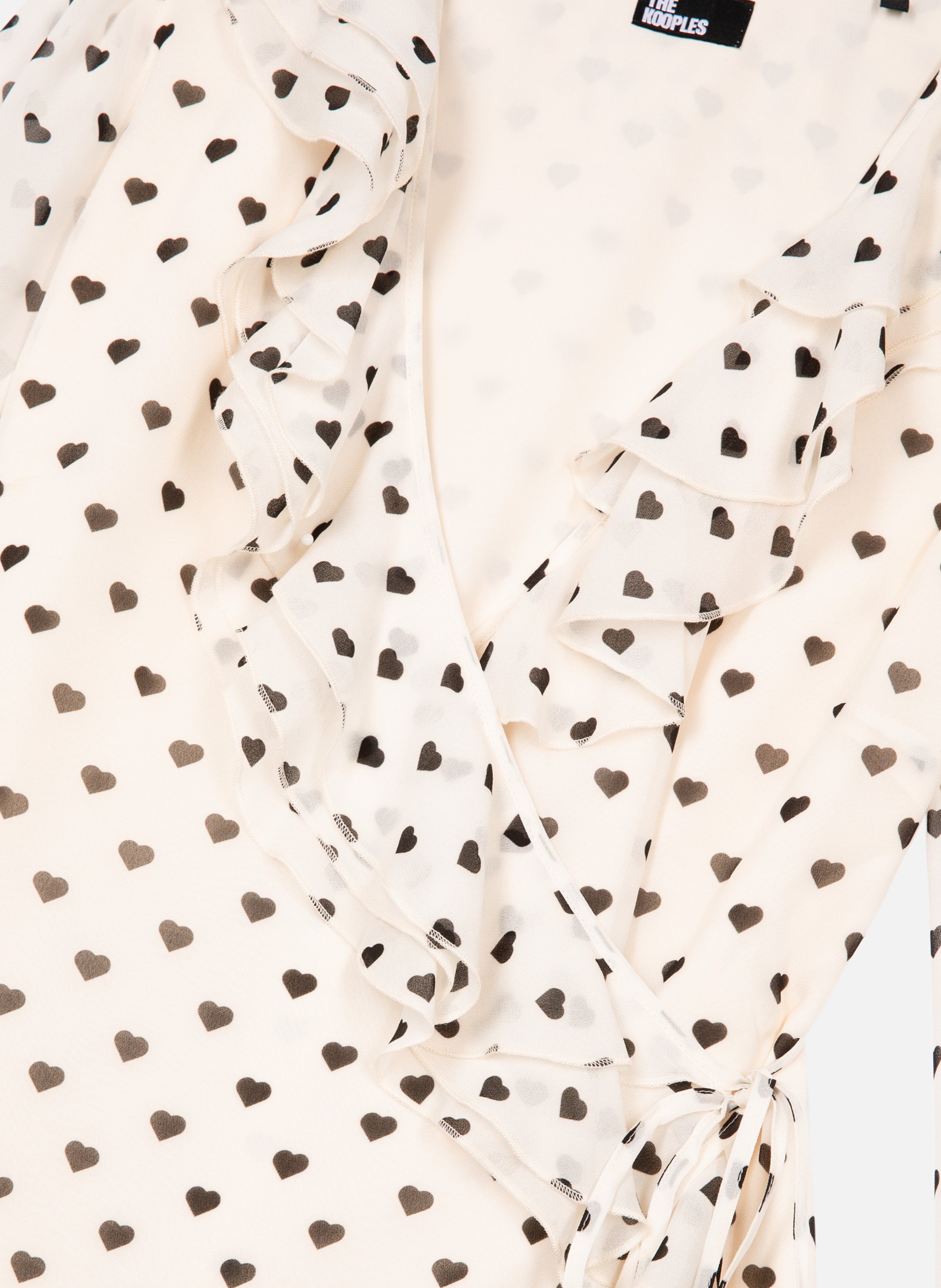 Robe courte portefeuille imprimé cœurs THE KOOPLES Blanc