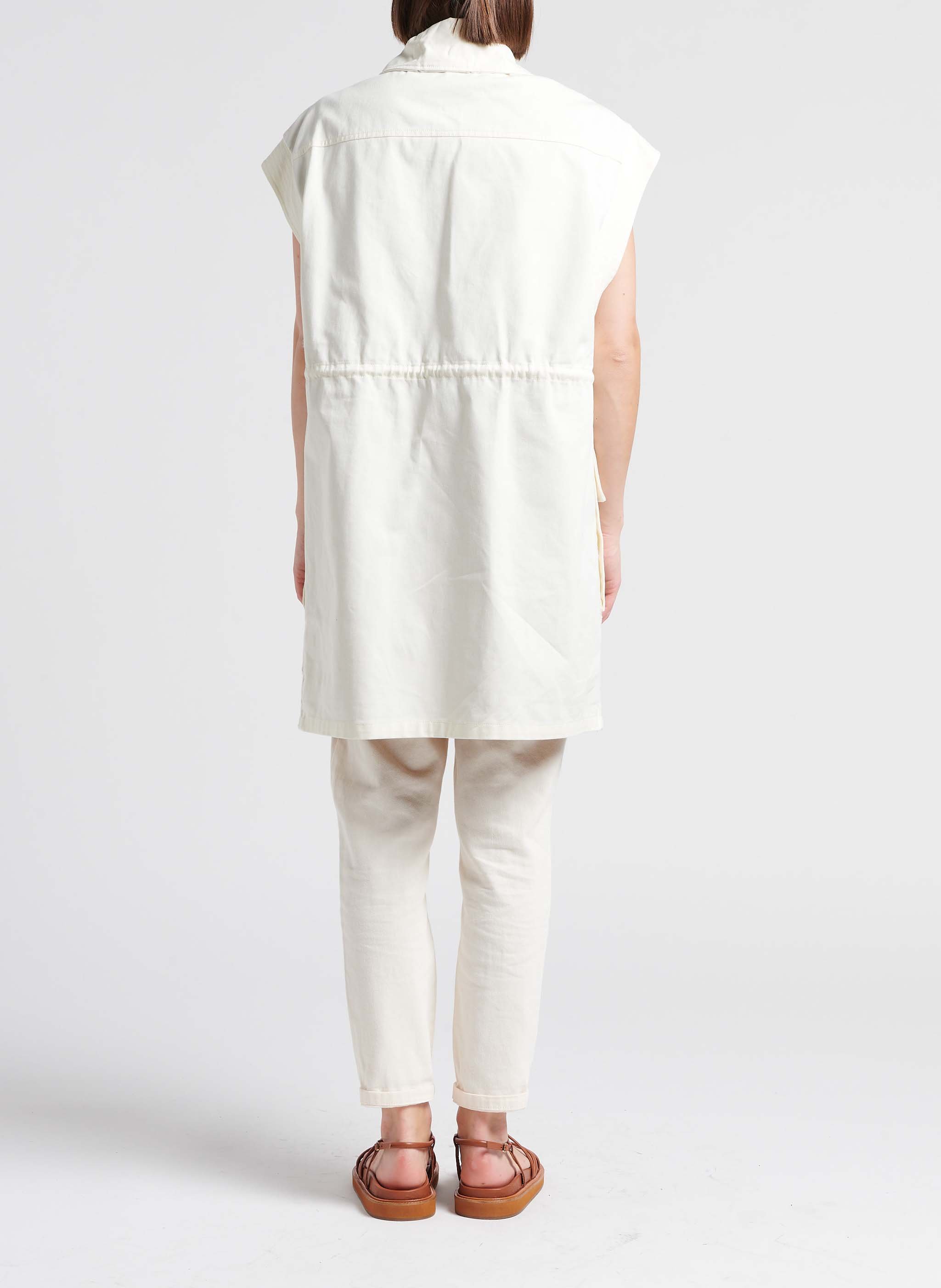 Pantalon chino 7/8ème en coton sabil MAISON 123 Beige