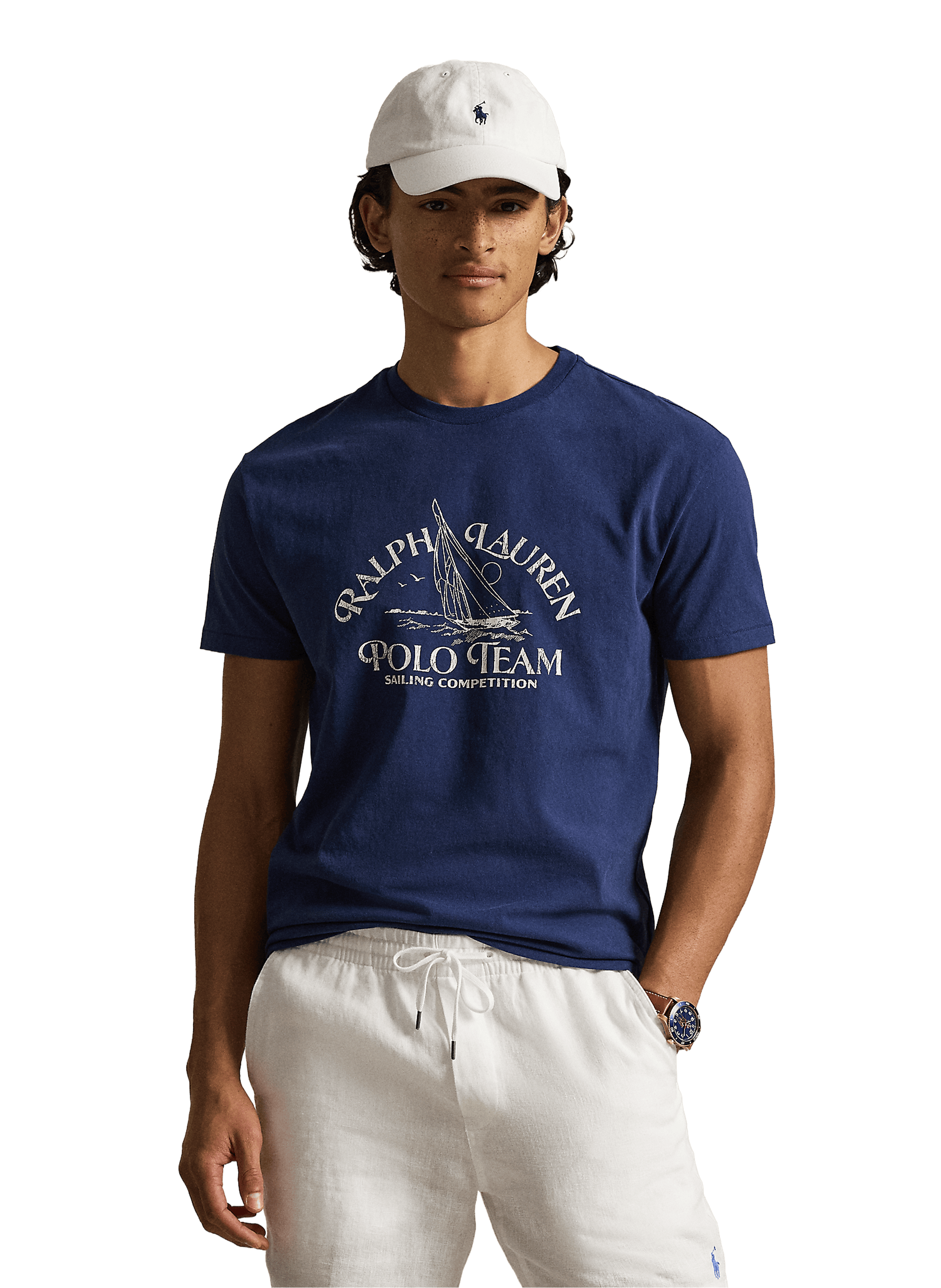 Cotton round-neck T-shirt POLO RALPH LAUREN Blue