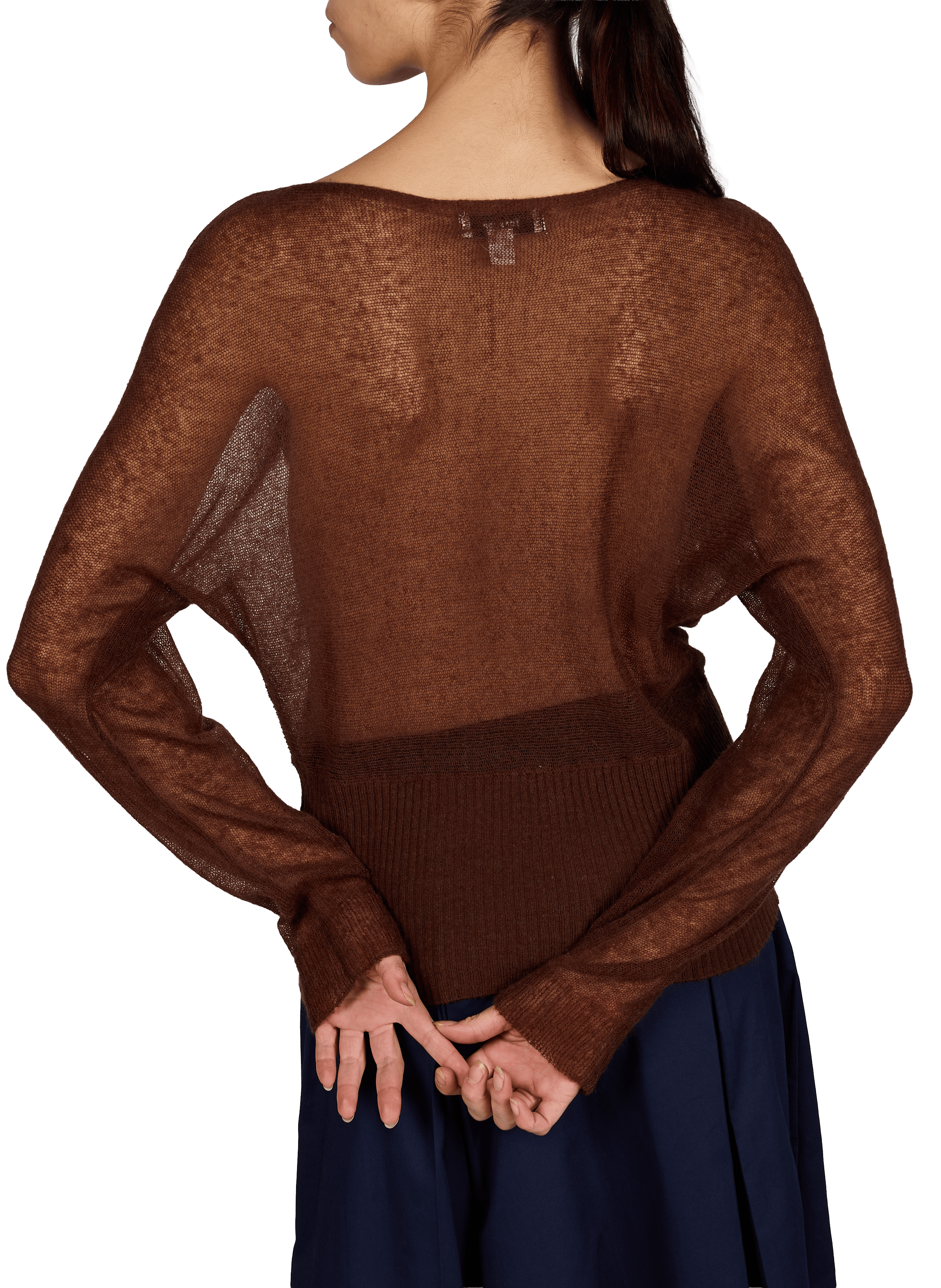 Taillierter Pullover mit Bootsausschnitt TOPSHOP Braun