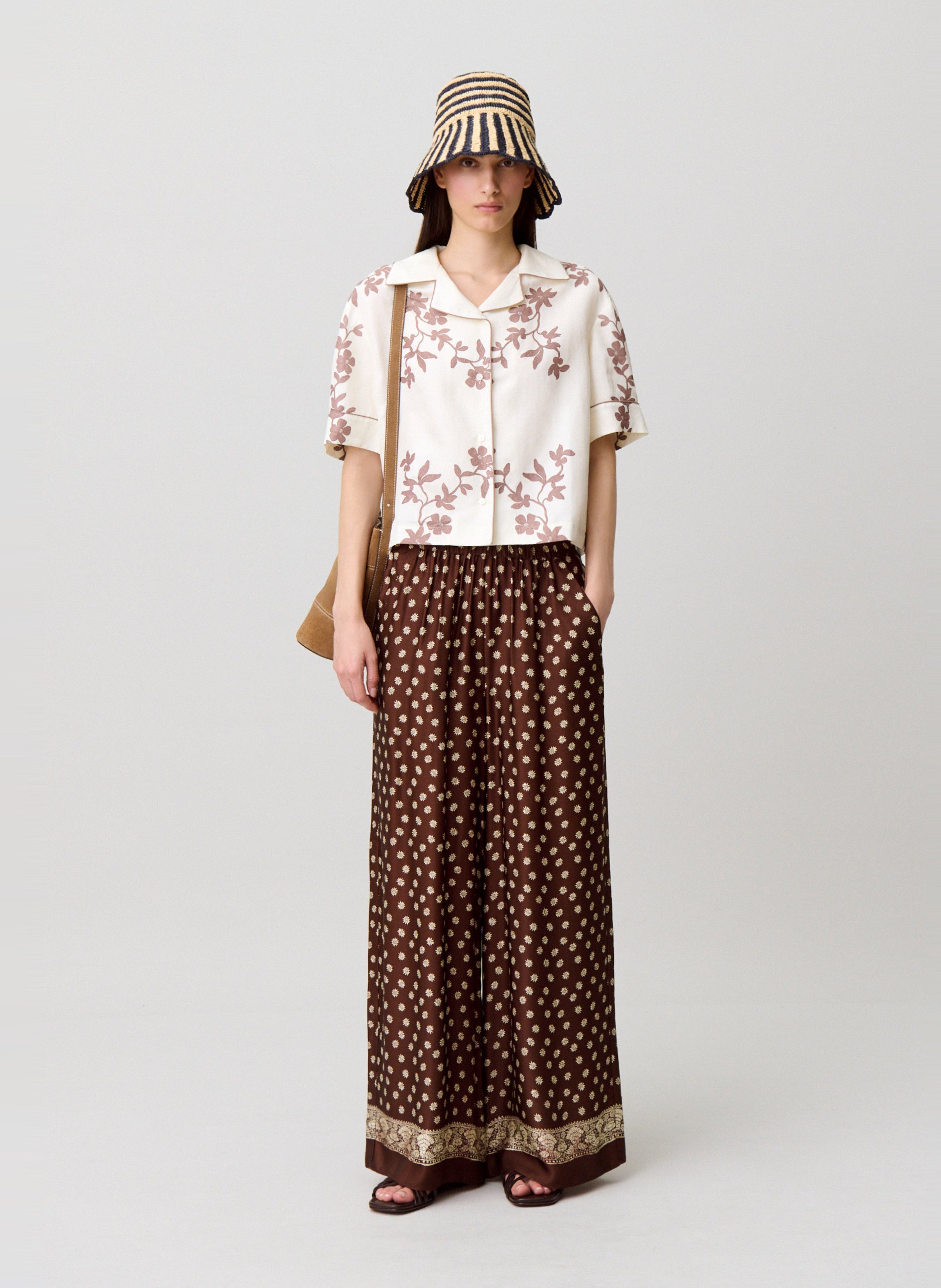 Chemise droite col tailleur imprimée CLAUDIE PIERLOT Multicolore