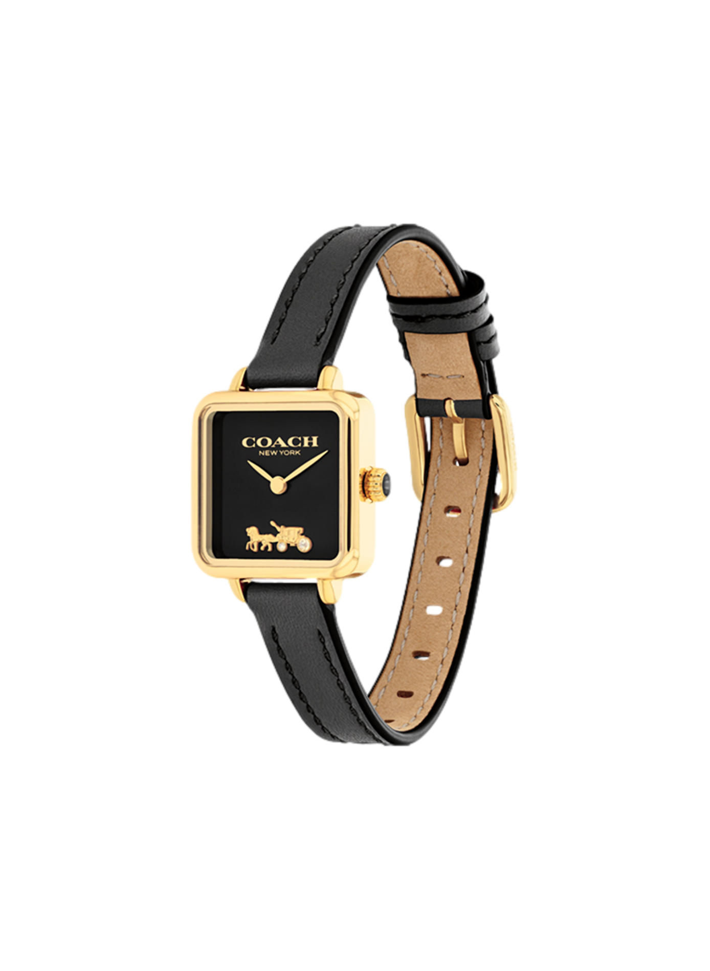 Montre quartz Cass en cuir COACH MONTRES Noir