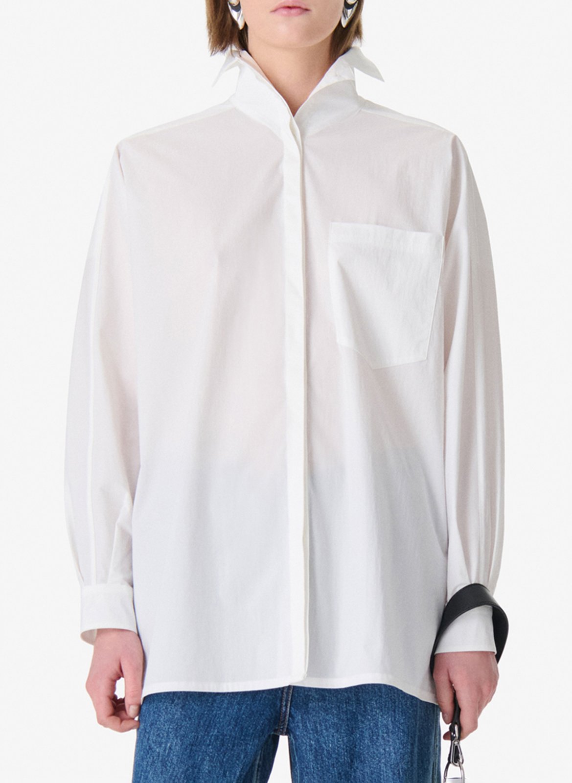 Chemise ample en coton mélangé nylia IRO Blanc