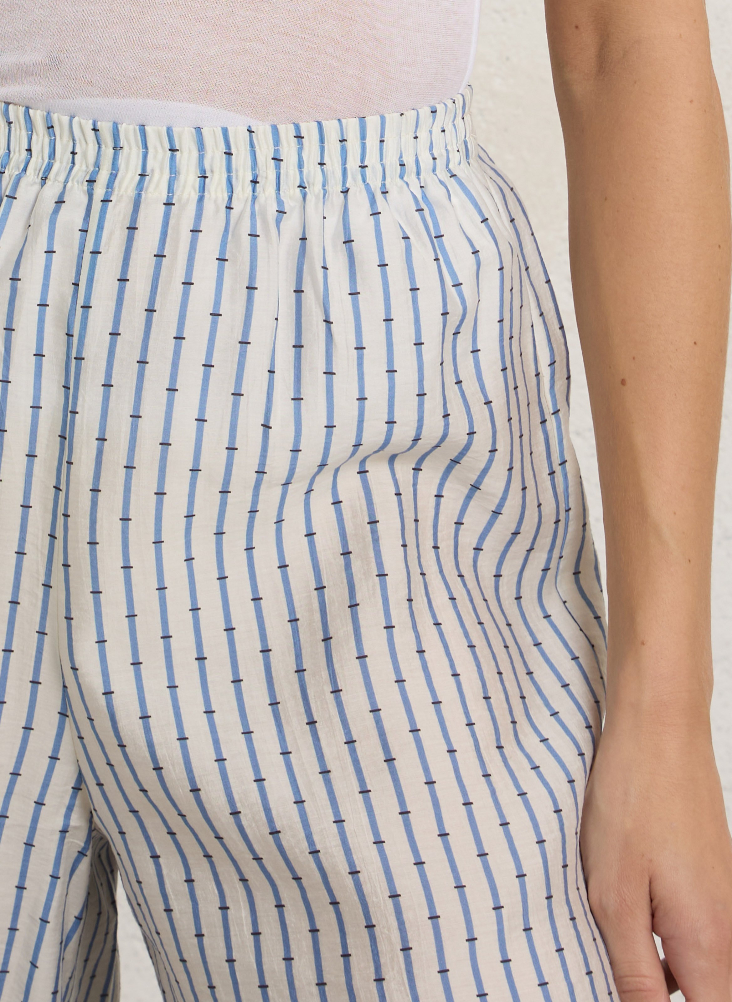 Short droit à rayures zivow AMERICAN VINTAGE Bleu