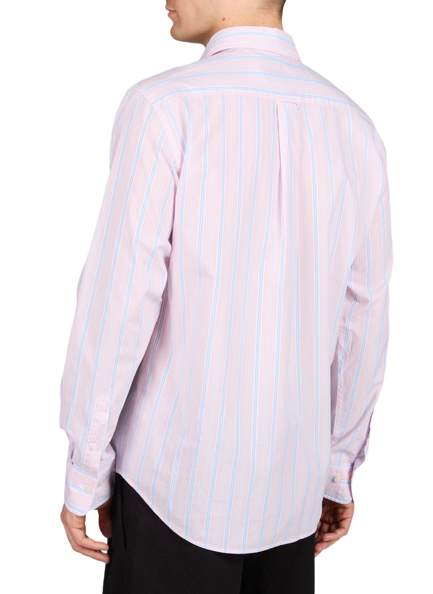 Chemise droite à rayures en coton GANT Rose