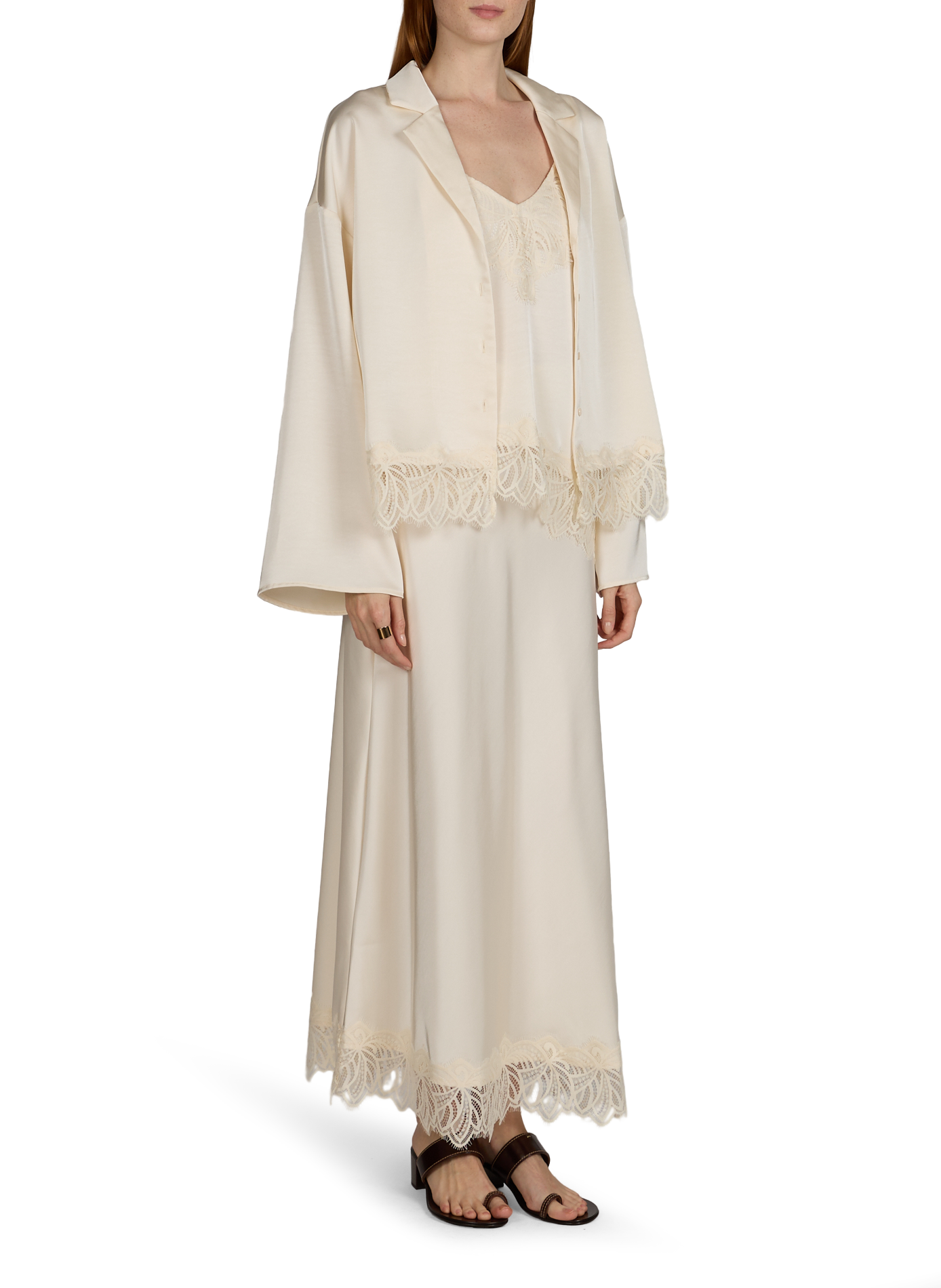 Viléa vloeiende blouse VILA Beige
