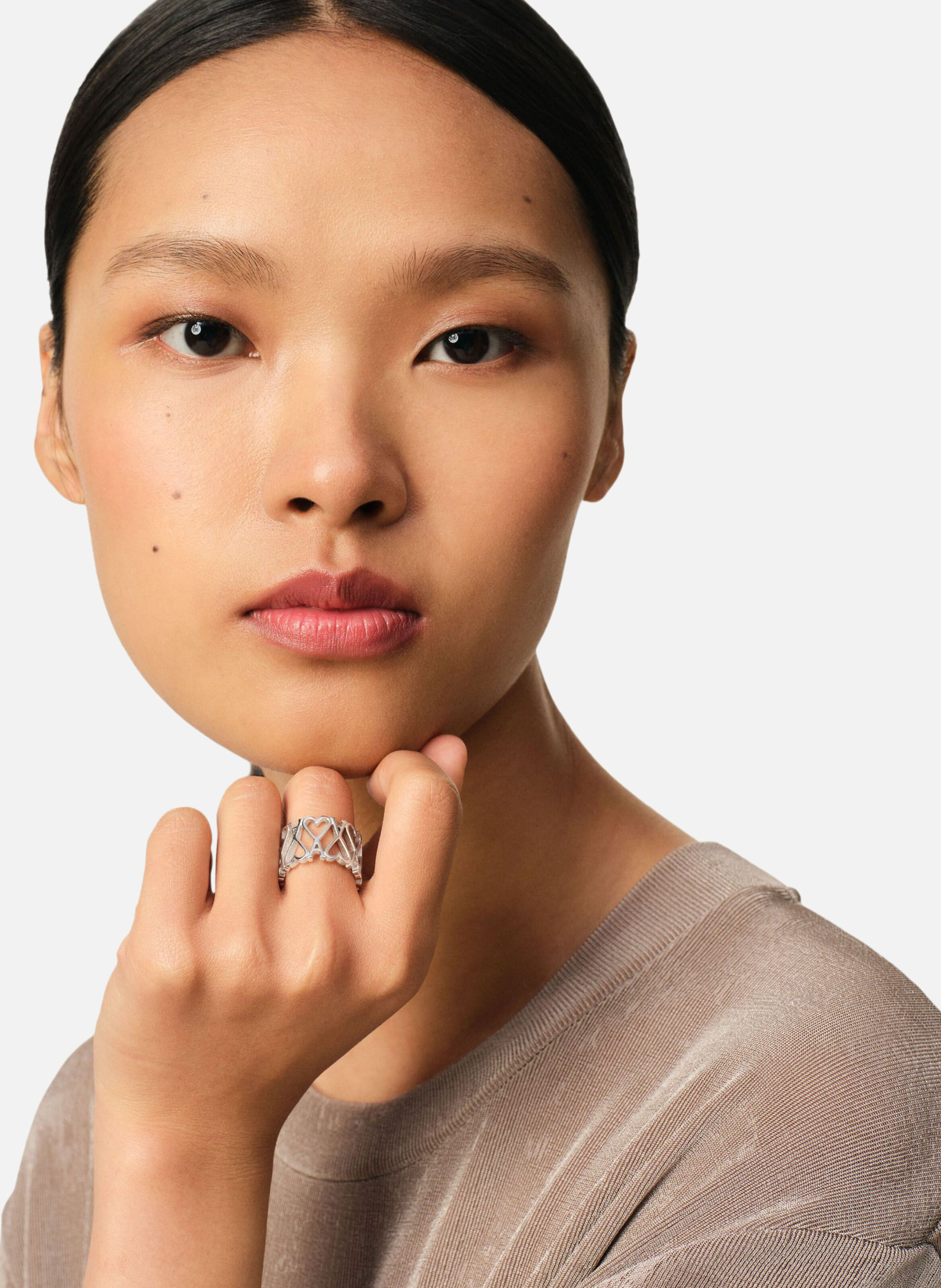 Bague ami de coeur unisexe AMI PARIS Gris