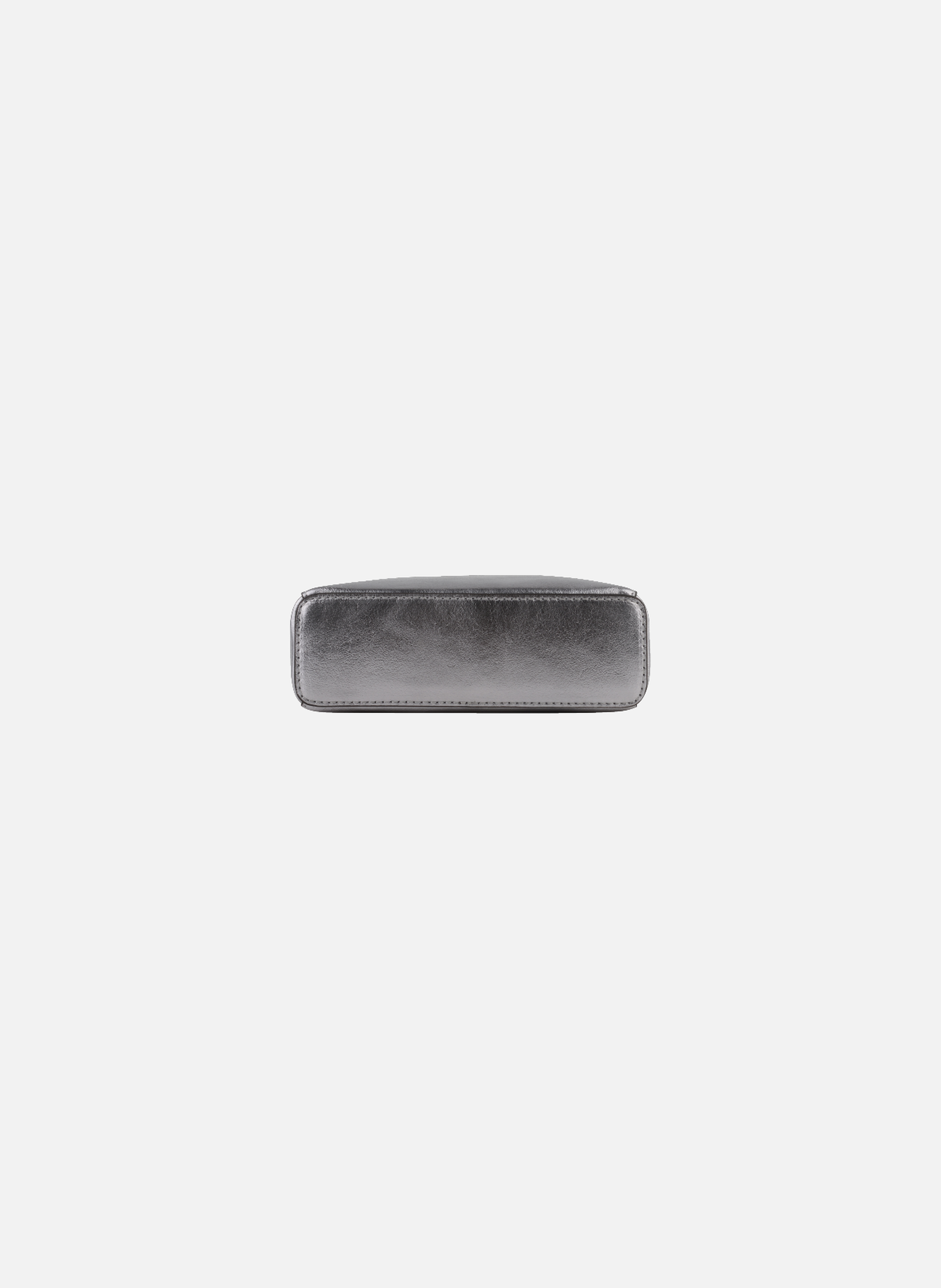 Cassetta metallic | sac porté crossbody en cuir de vachette POURCHET Gris