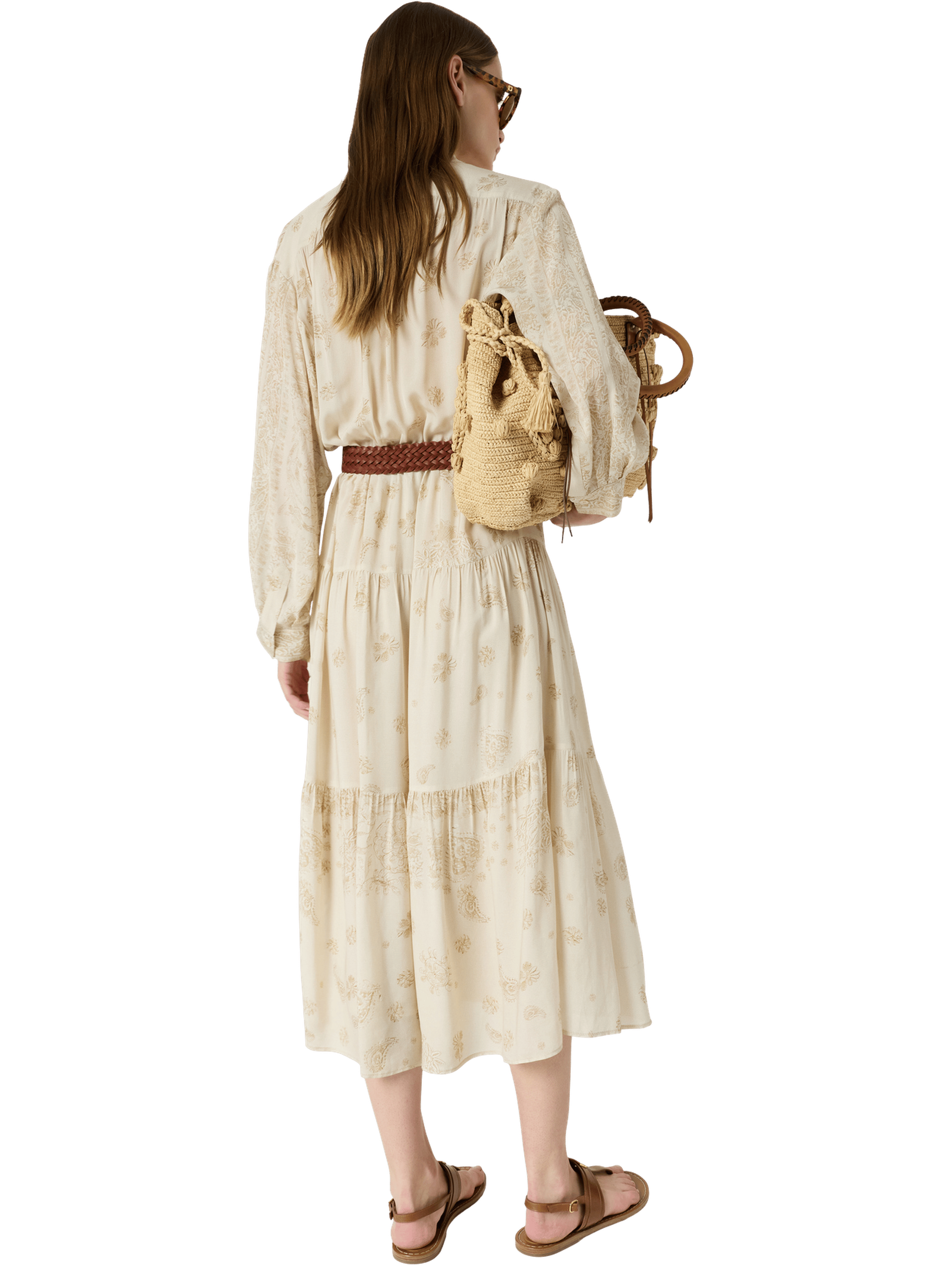 Robe longue à broderies - rishana GERARD DAREL Beige