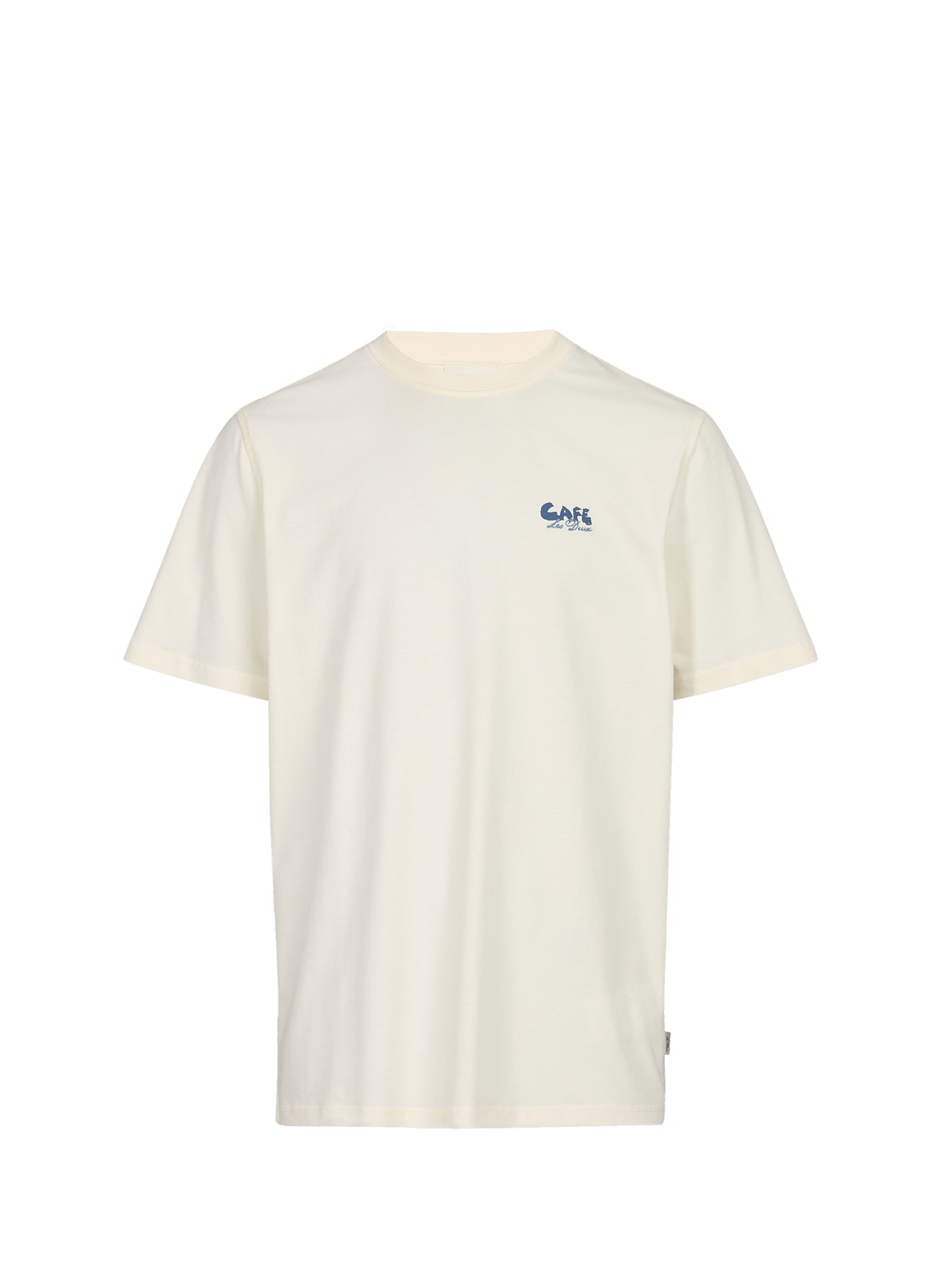 Straight t-shirt with embroidered print in cotton LES DEUX White