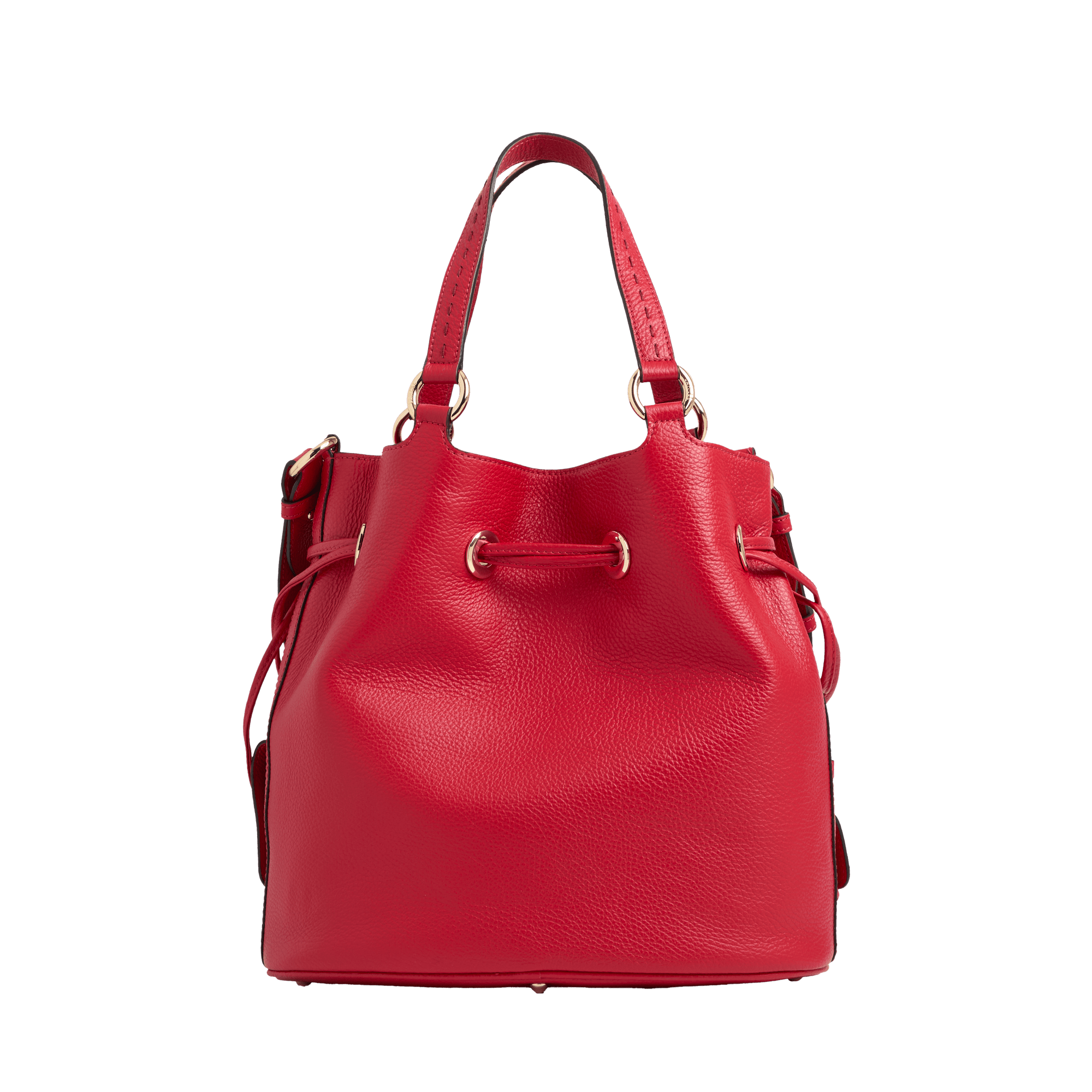 Sac seau premier flirt de lancel en animation 150y multipoches : cuir de vachette graine LANCEL Rouge