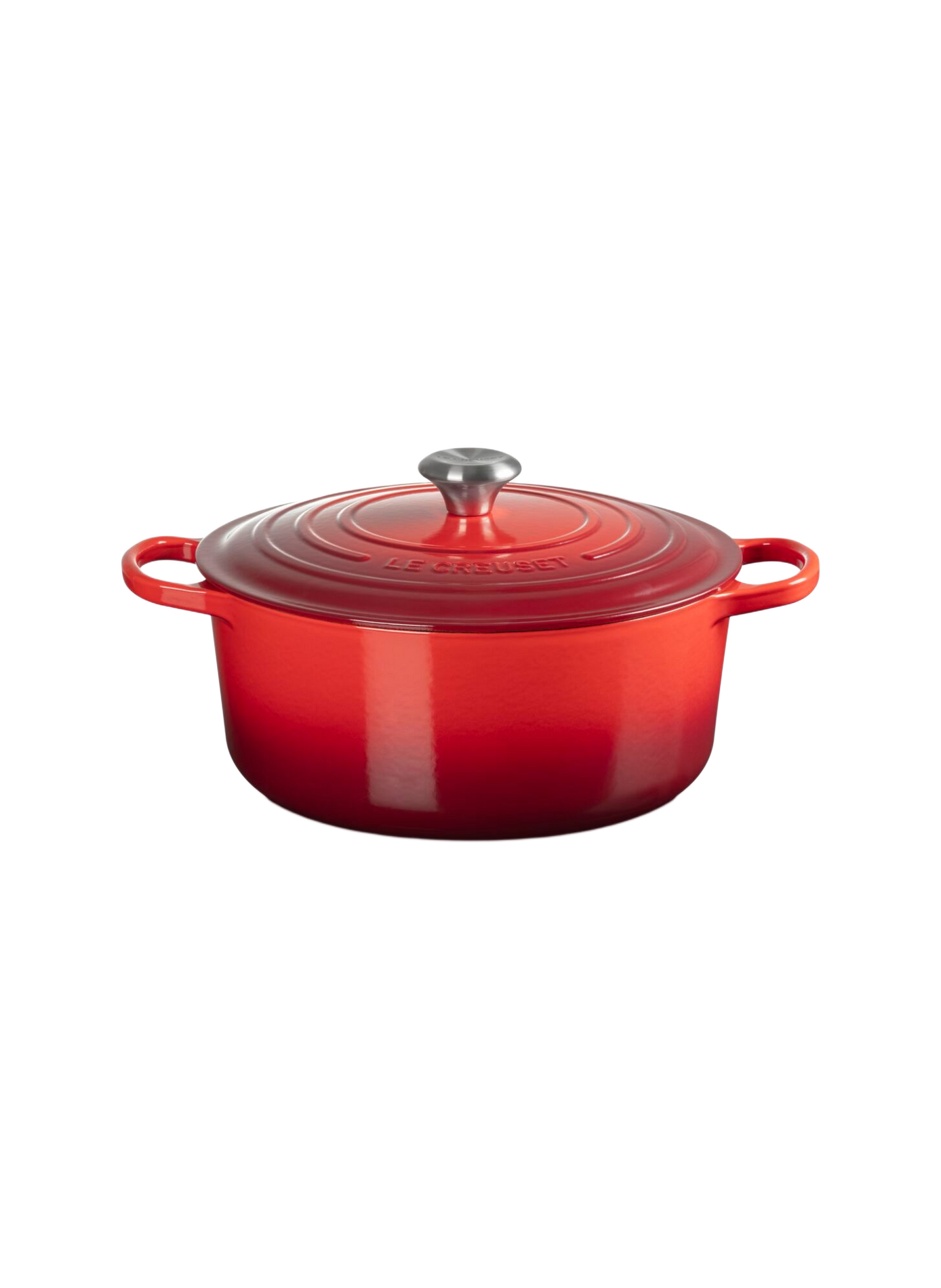 Runde emaillierte Gusseisen-Cocotte LE CREUSET Rot