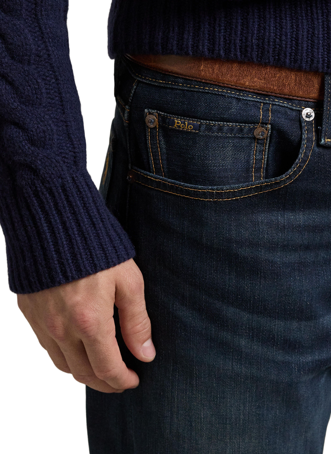 Straight-leg cotton-blend jeans POLO RALPH LAUREN Blue