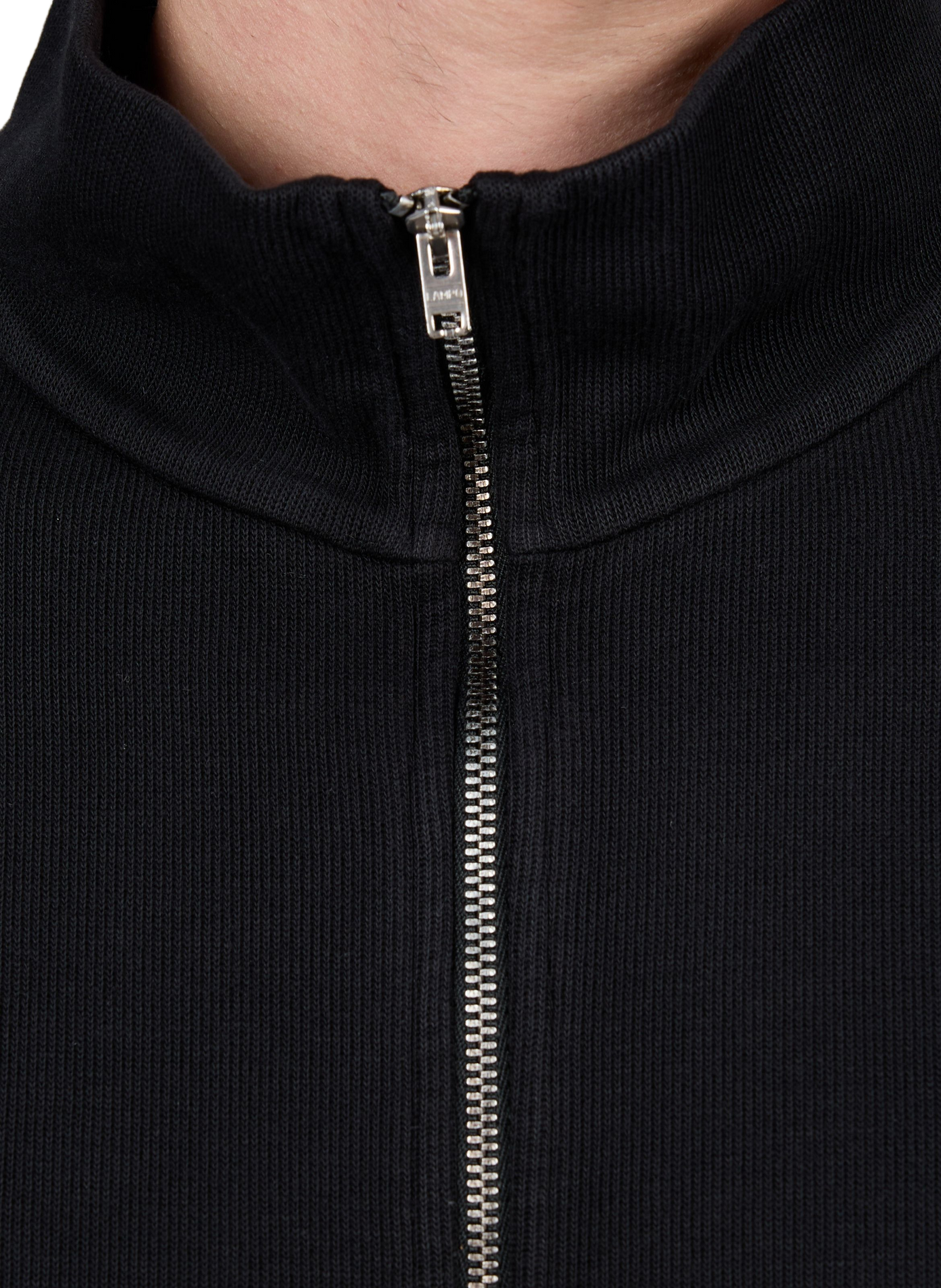 Pull Shrunken à col cheminée et zip en coton OUR LEGACY Noir