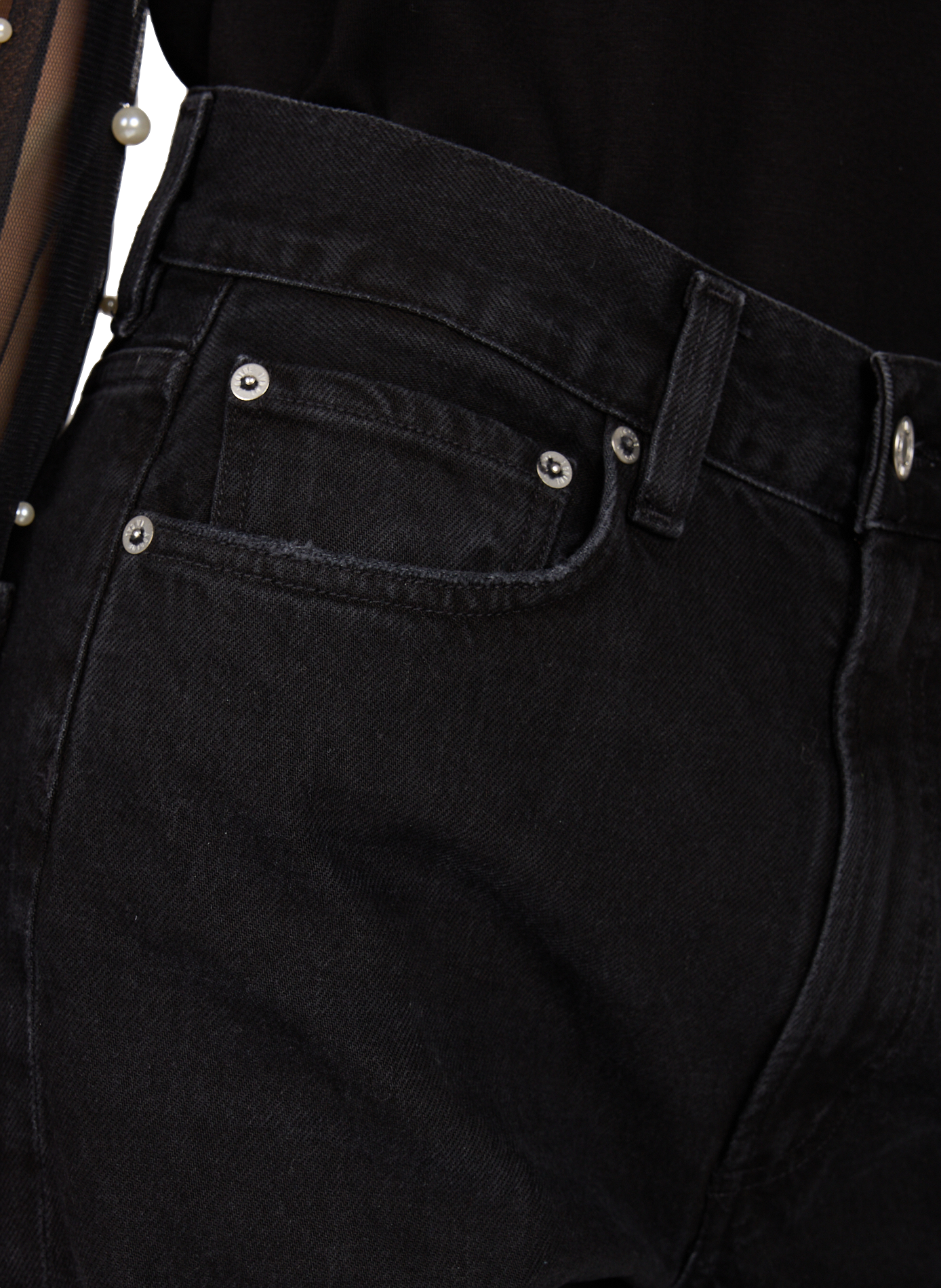 Jeans large 80'S en coton AGOLDE Noir