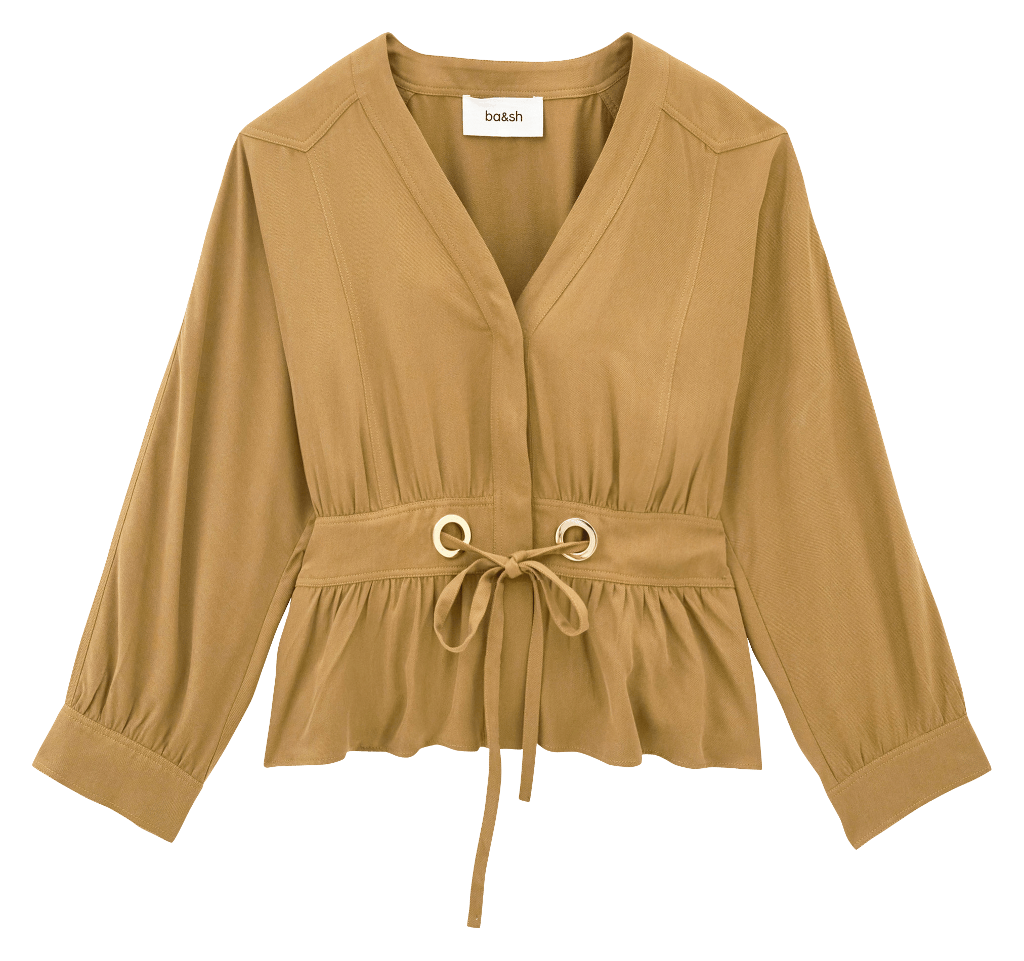 Vest met lange mouwen en strikken Precila BA&SH Beige