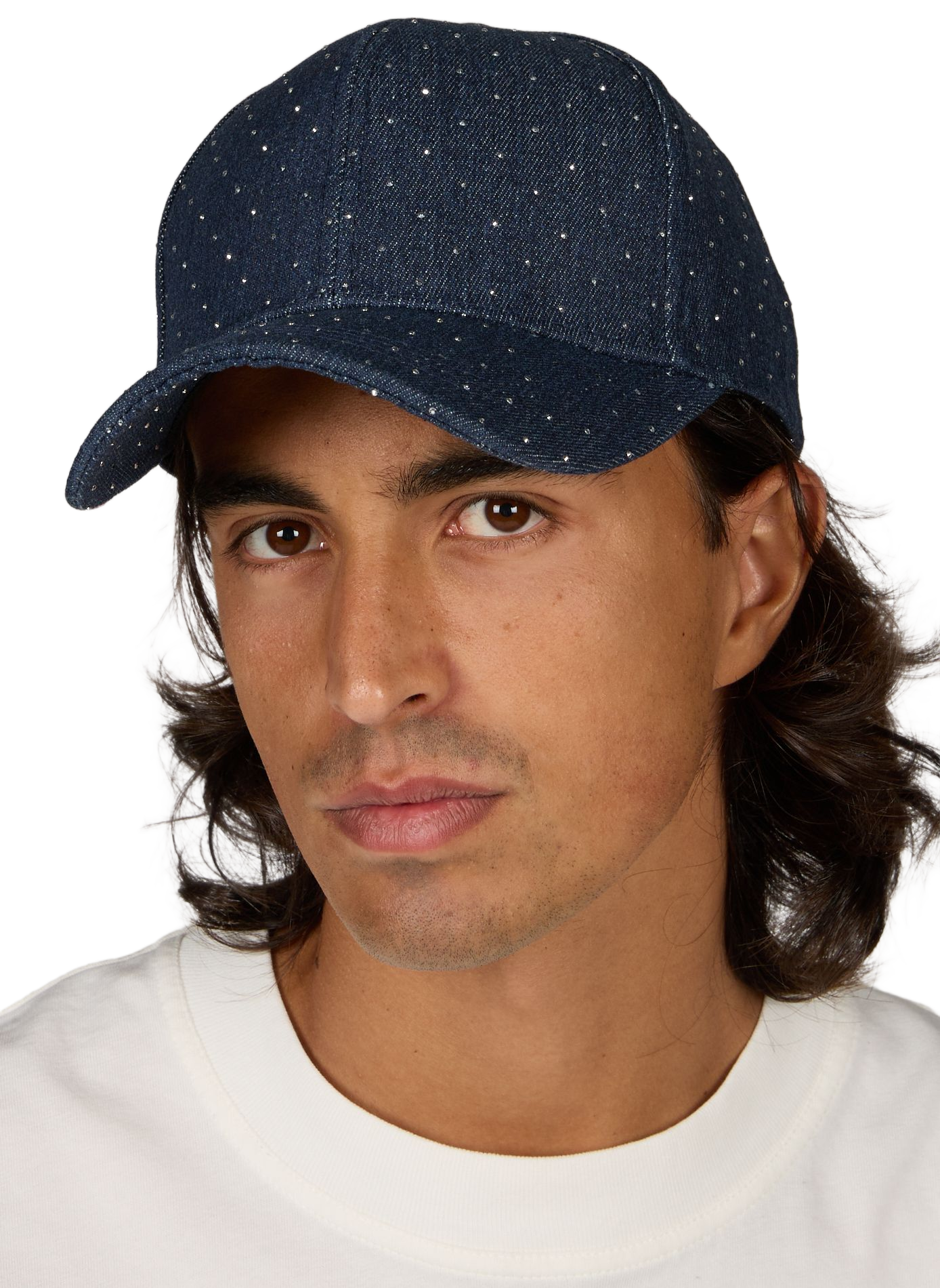 Rhinestone Cap AU PRINTEMPS PARIS Blue