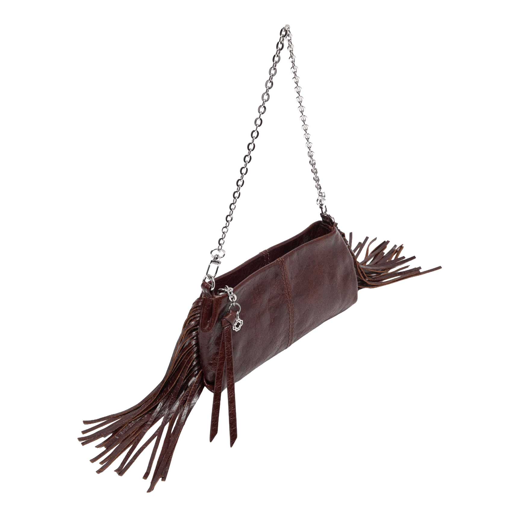 Pochette en cuir miss m pouch MAJE Marron