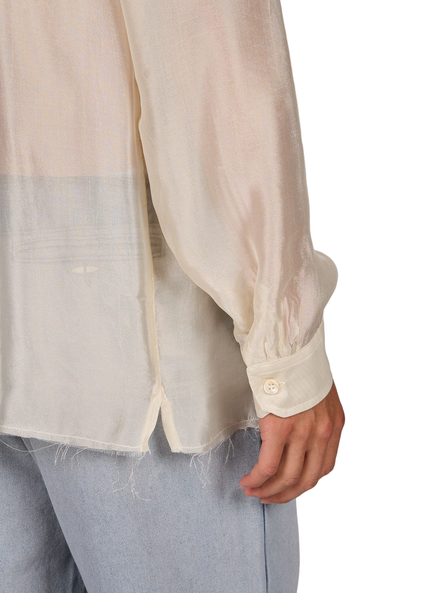 Pearl pleated straight shirt OUR LEGACY Beige