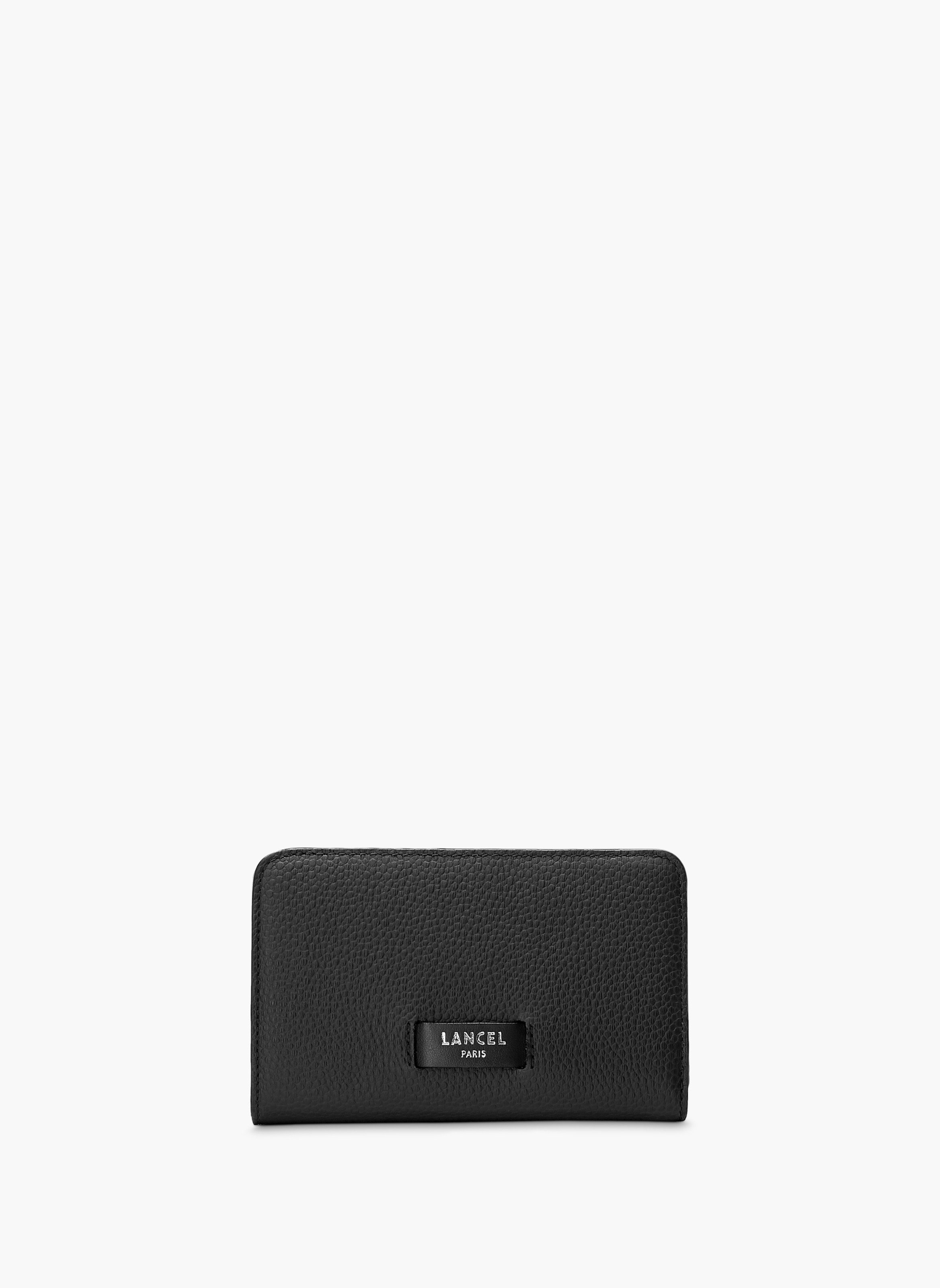 Portefeuille rectangulaire compact ninon de lancel en cuir LANCEL Noir