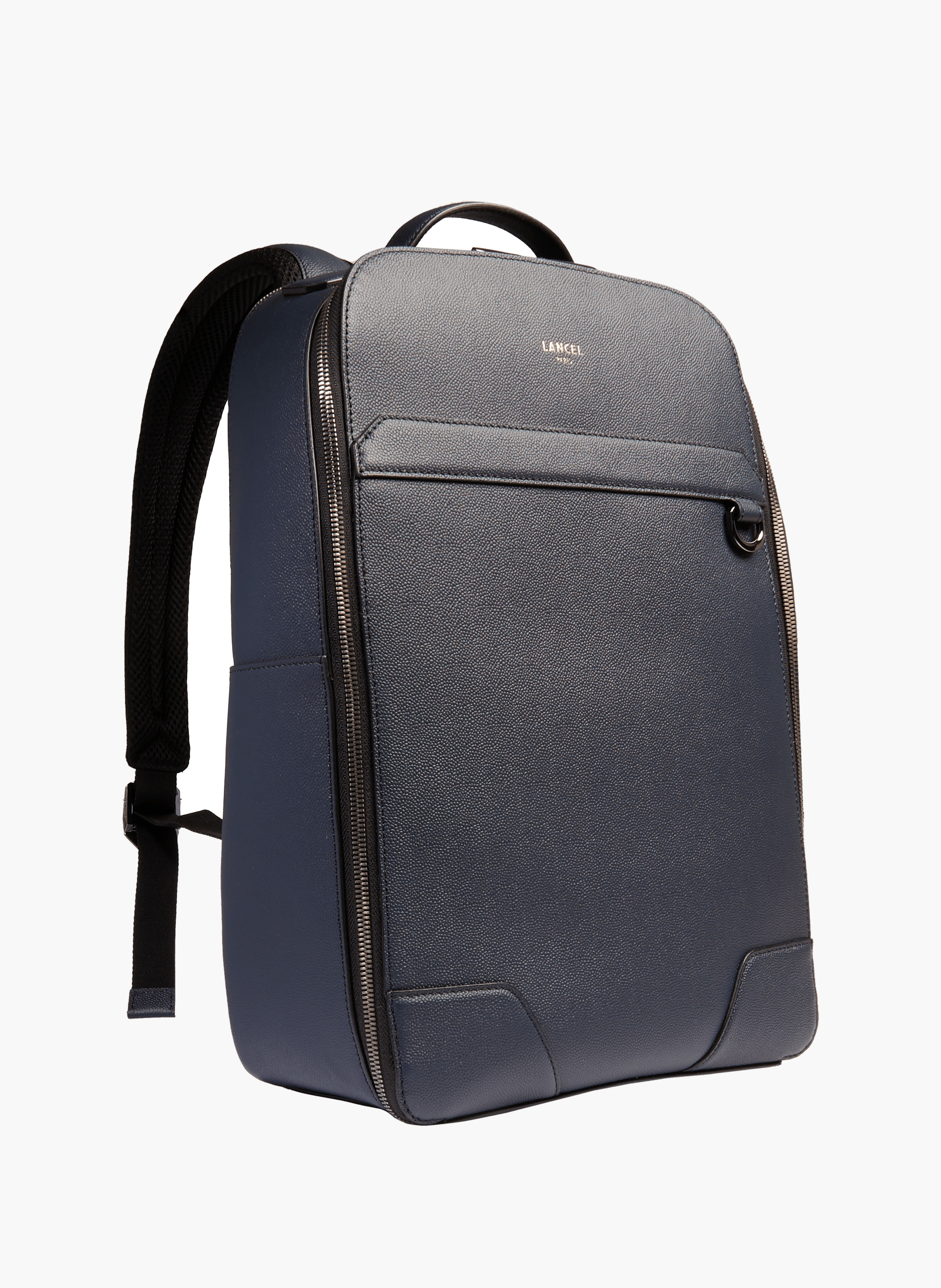 Sac à dos convertible 2 zip charlie de lancel en cuir LANCEL Bleu