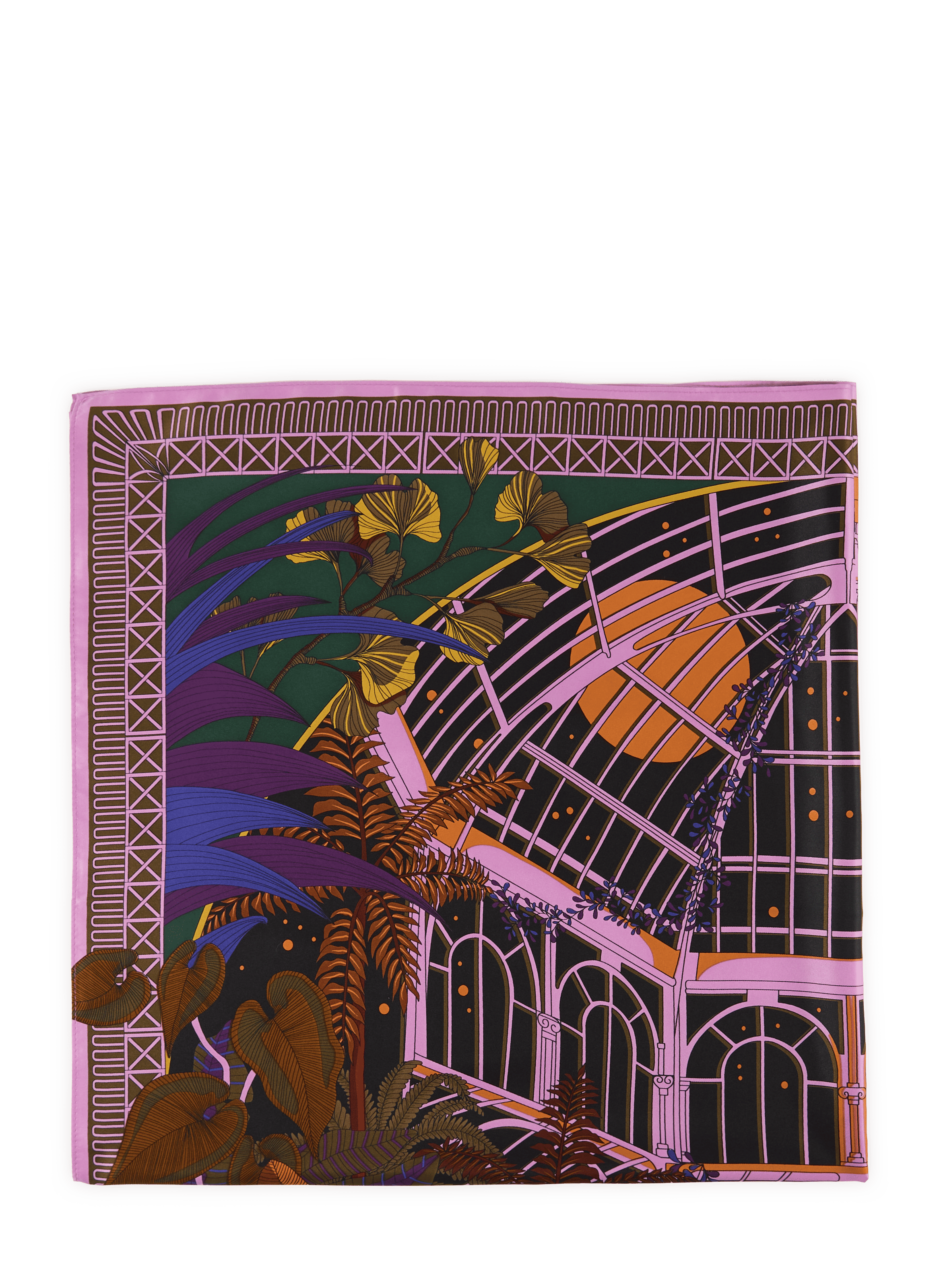 Foulard rectangle Jardin imprimé  WILD Violet
