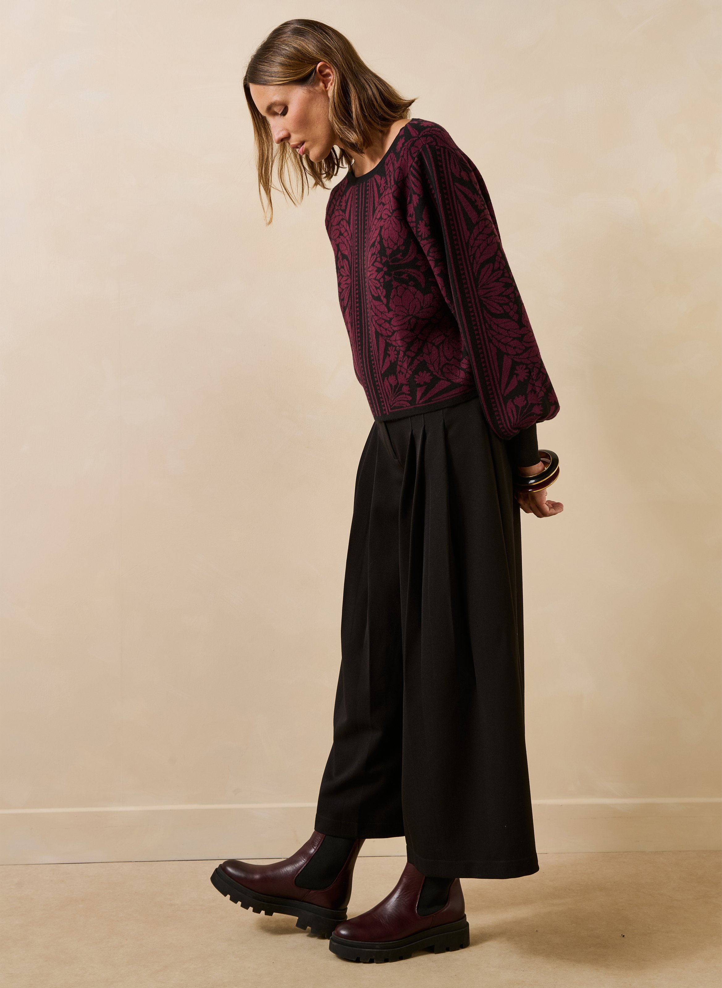 Oversized trui met print LA FEE MARABOUTEE Veelkleurig