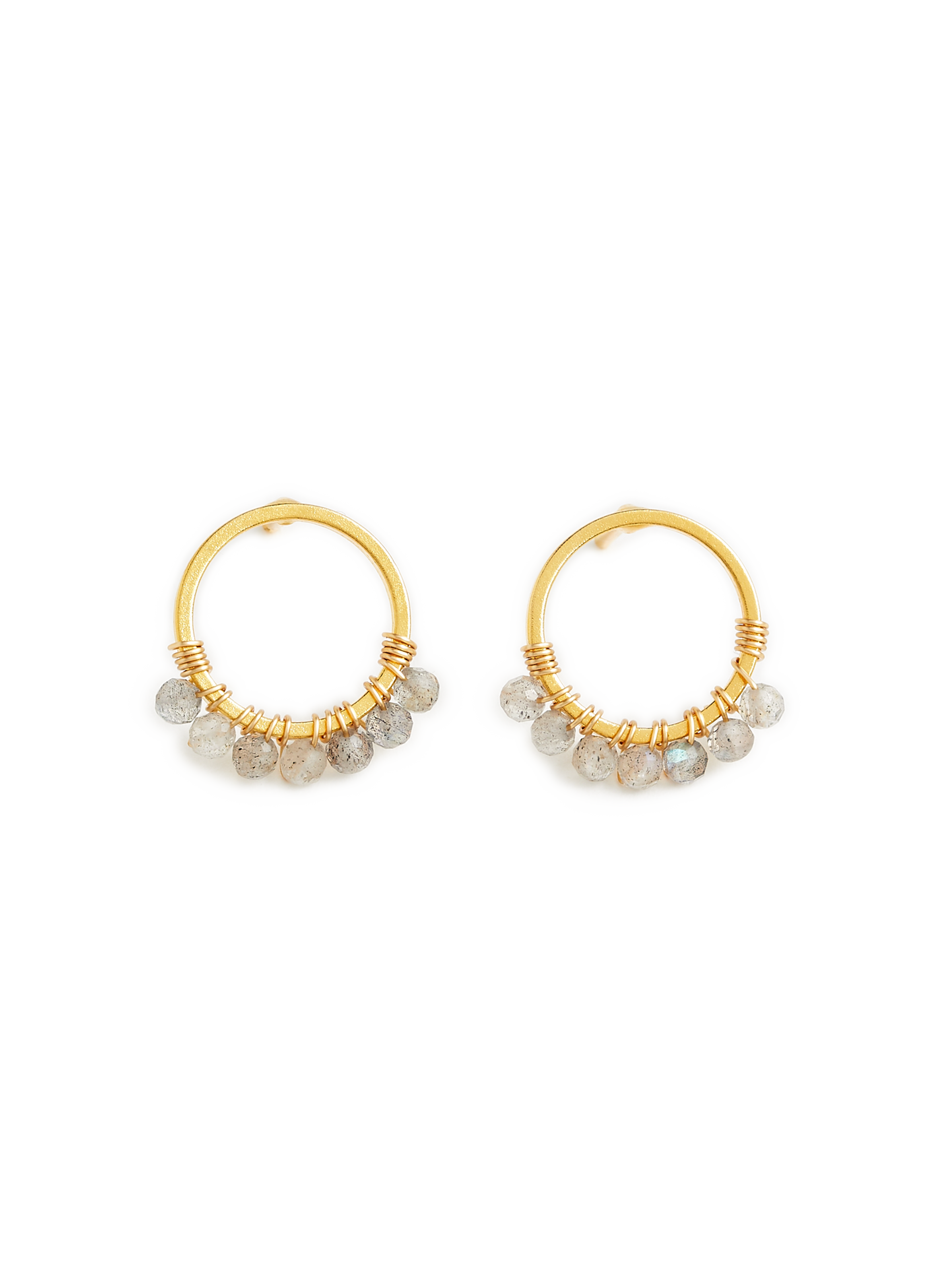 LILO Mina round pearl earrings Grey