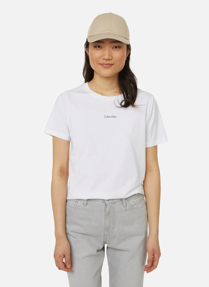 CALVIN KLEIN Rundhals-T-Shirt aus Baumwolle