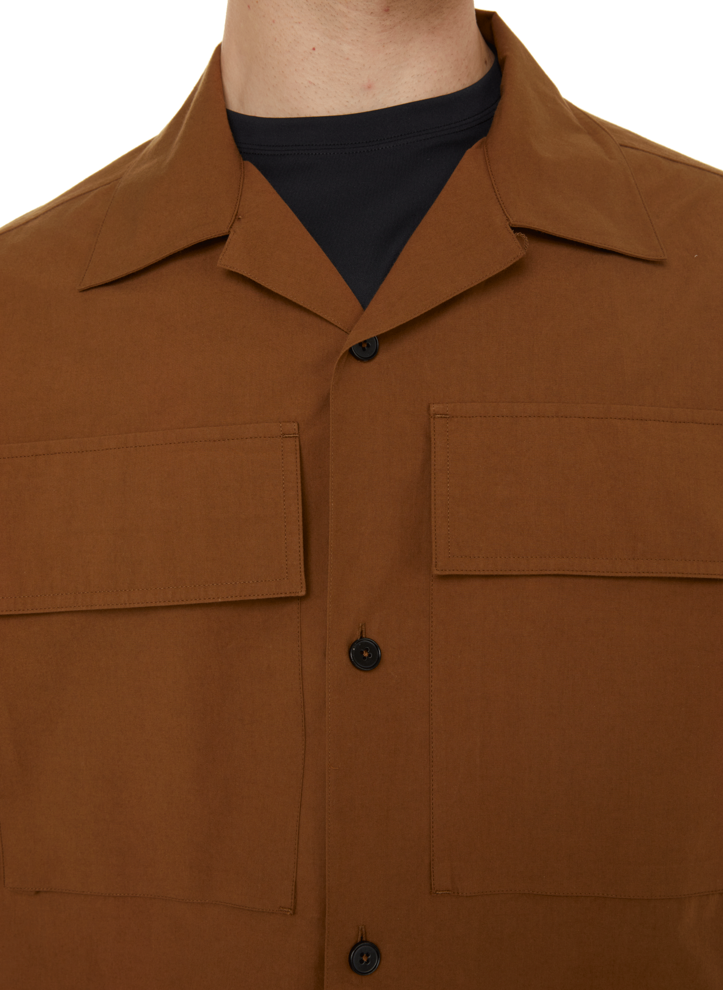 Chemise en coton  JIL SANDER Marron