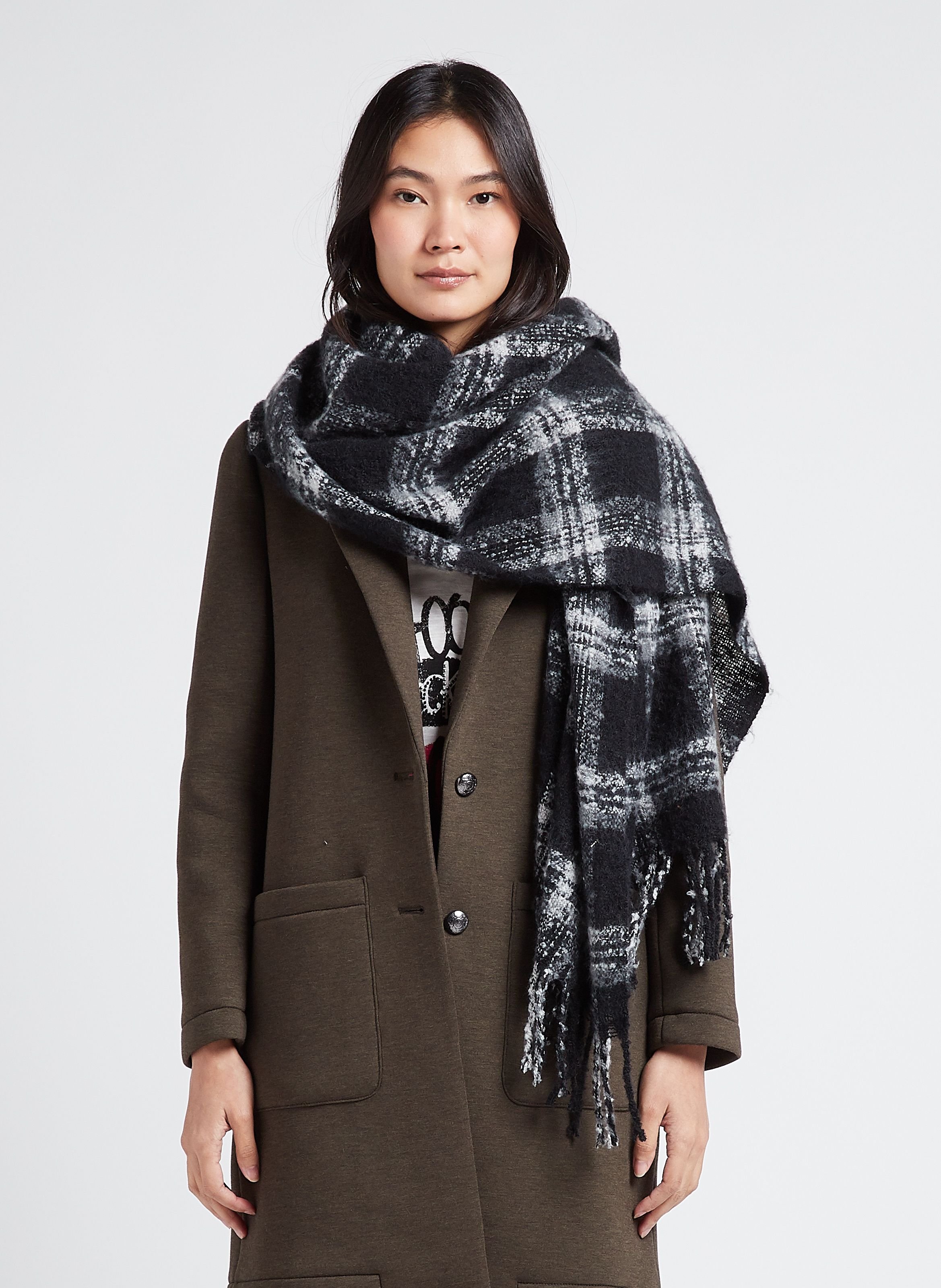 Echarpe épaisse à carreaux