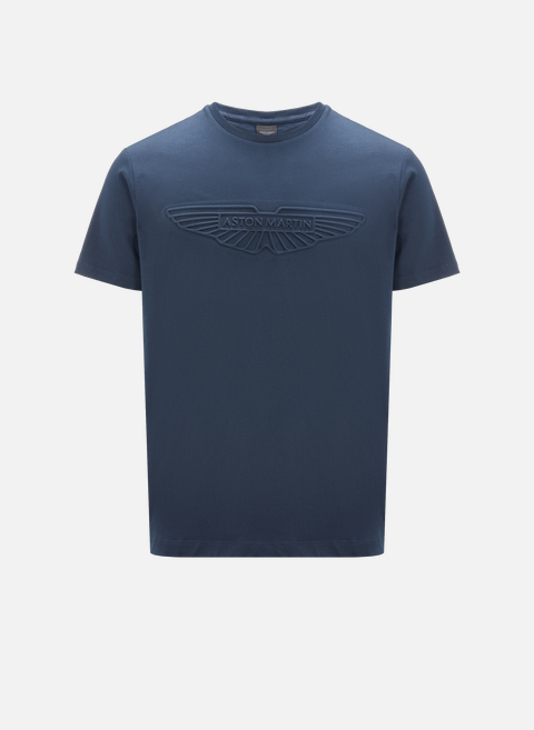 Blue embossed logo T-shirtHACKETT 