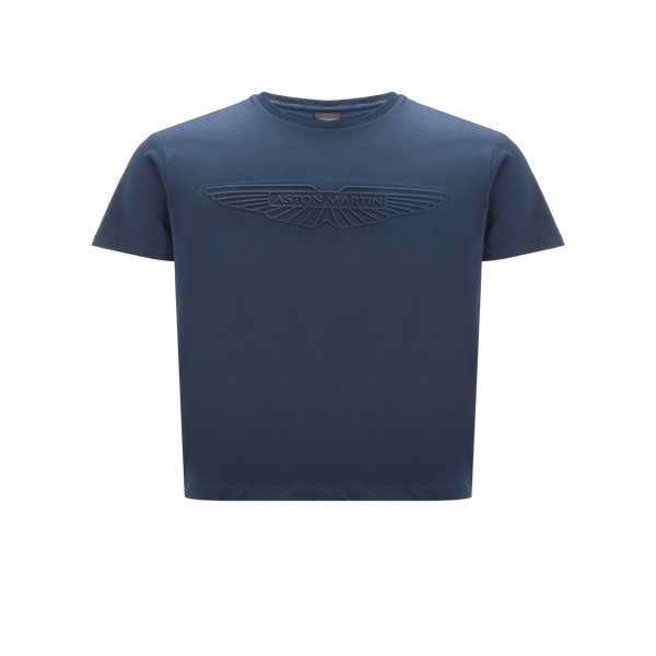 Shop Hackett Embossed Logo T-shirt In Blue