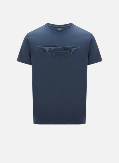 Blaues T-Shirt mit geprägtem LogoHACKETT 
