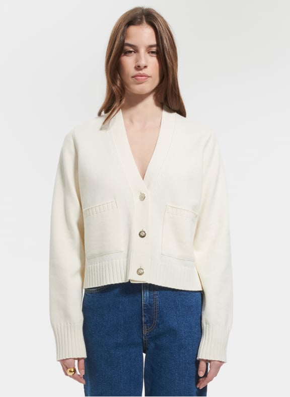 Gilet ecru - gaetanne Blanc by ZAPA ZAPA Gilet ecru - gaetanne Blanc