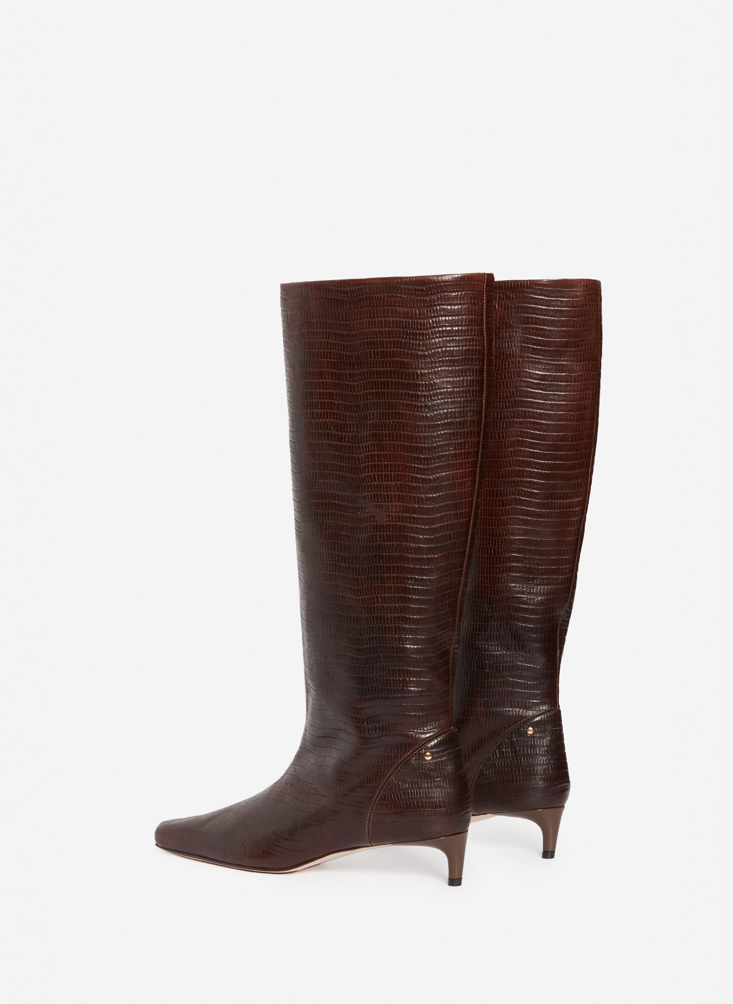 Bottes hautes cuir marron daily VANESSA BRUNO Marron