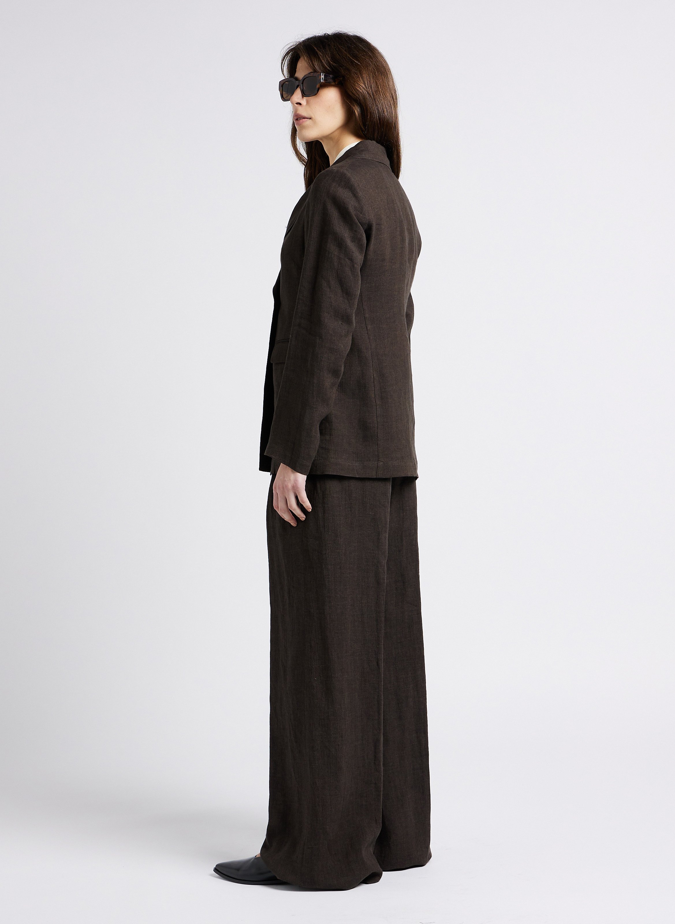 Ballerines en cuir acajou JONAK Noir