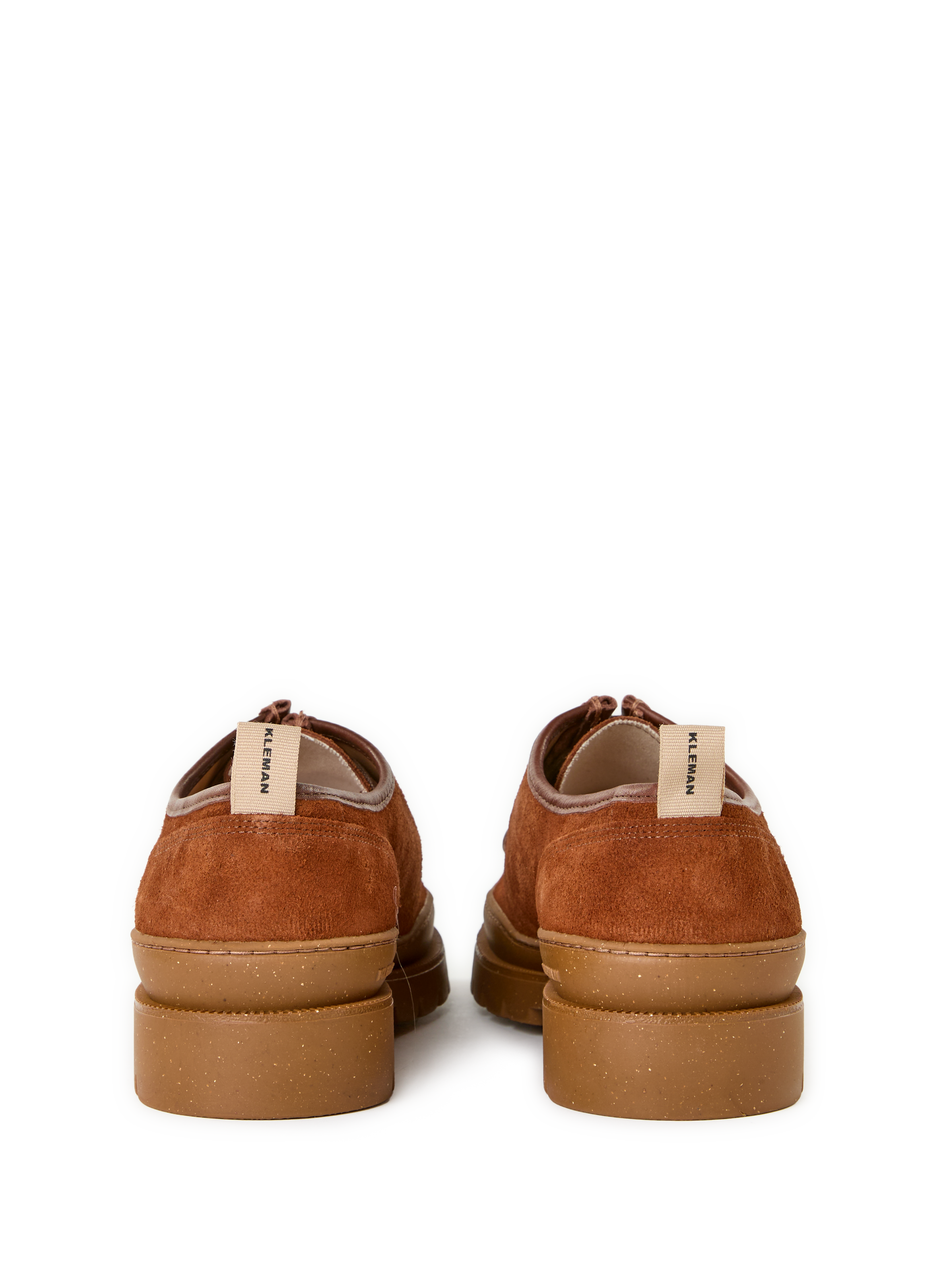 Calfskin leather lace-up loafers KLEMAN Brown