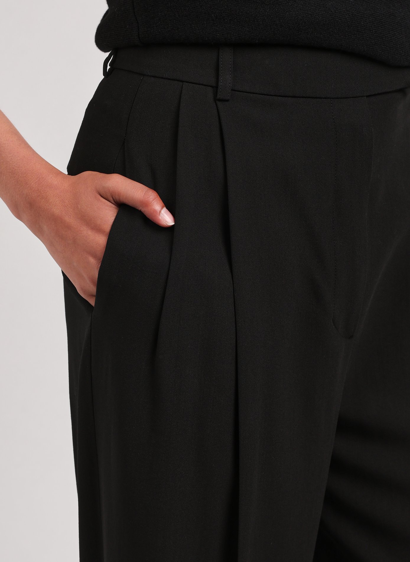 Pantalon droit en laine mélangé ROHE FRAMES Blanc