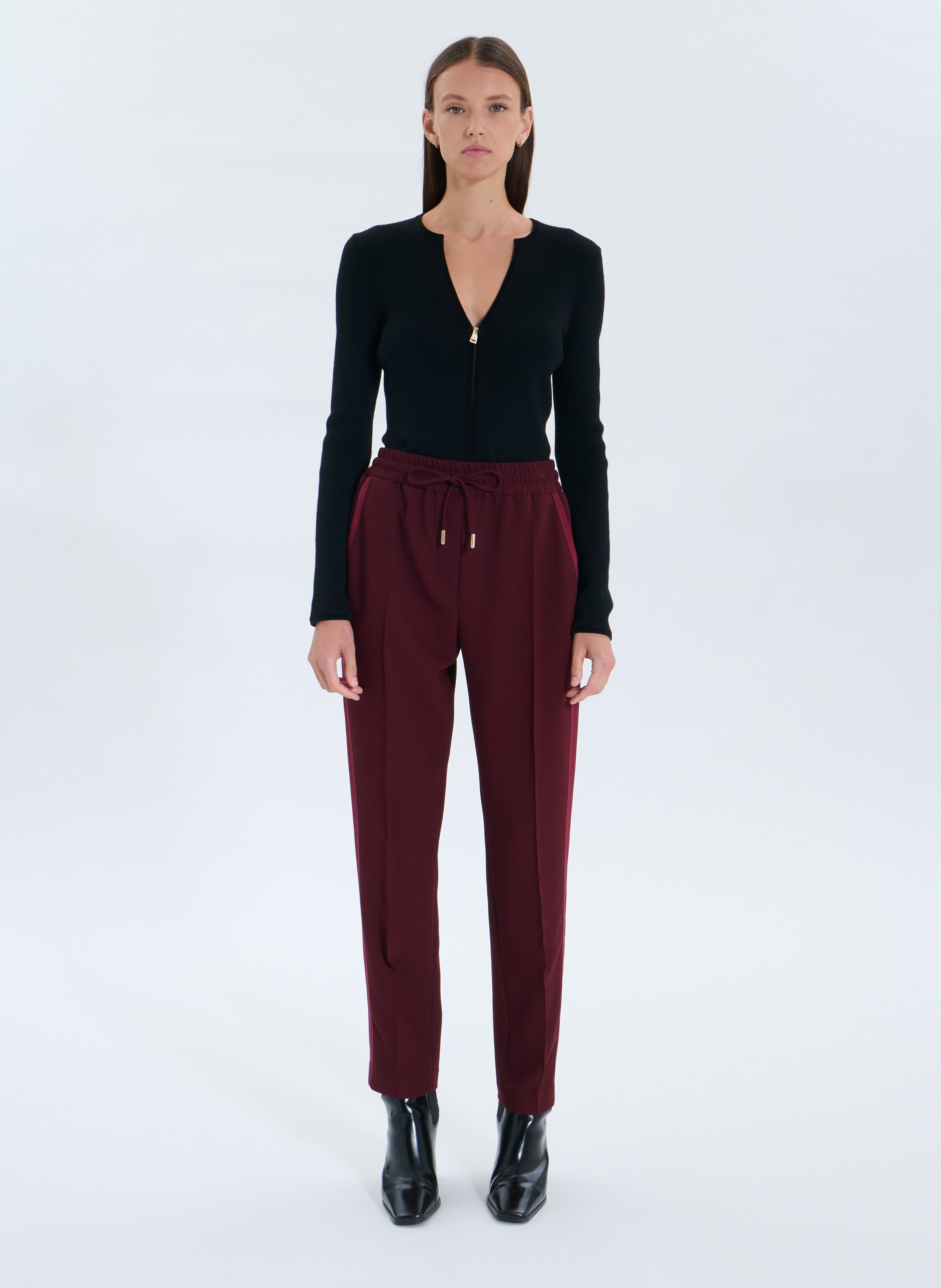 Pantalon  piel  Grenat