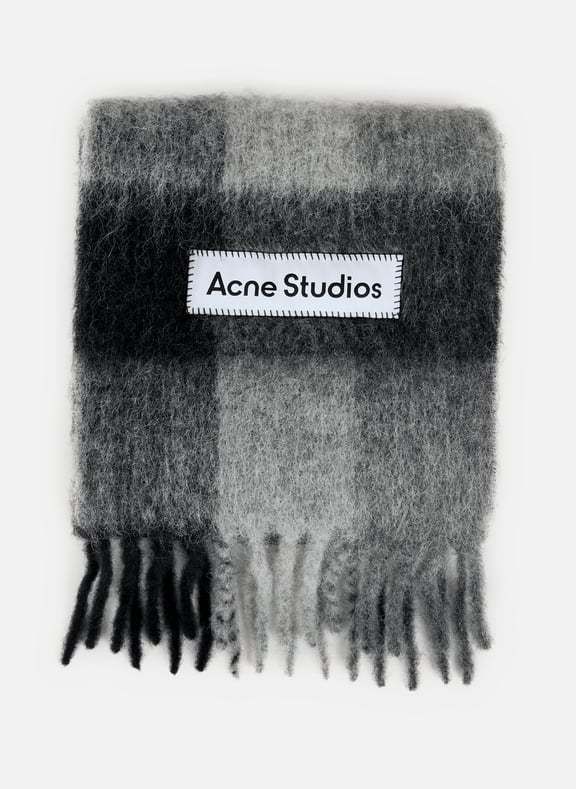 Echarpe à carreaux en laine mélangée Multicolore by ACNE STUDIOS ACNE STUDIOS Echarpe à carreaux en laine mélangée Multicolore